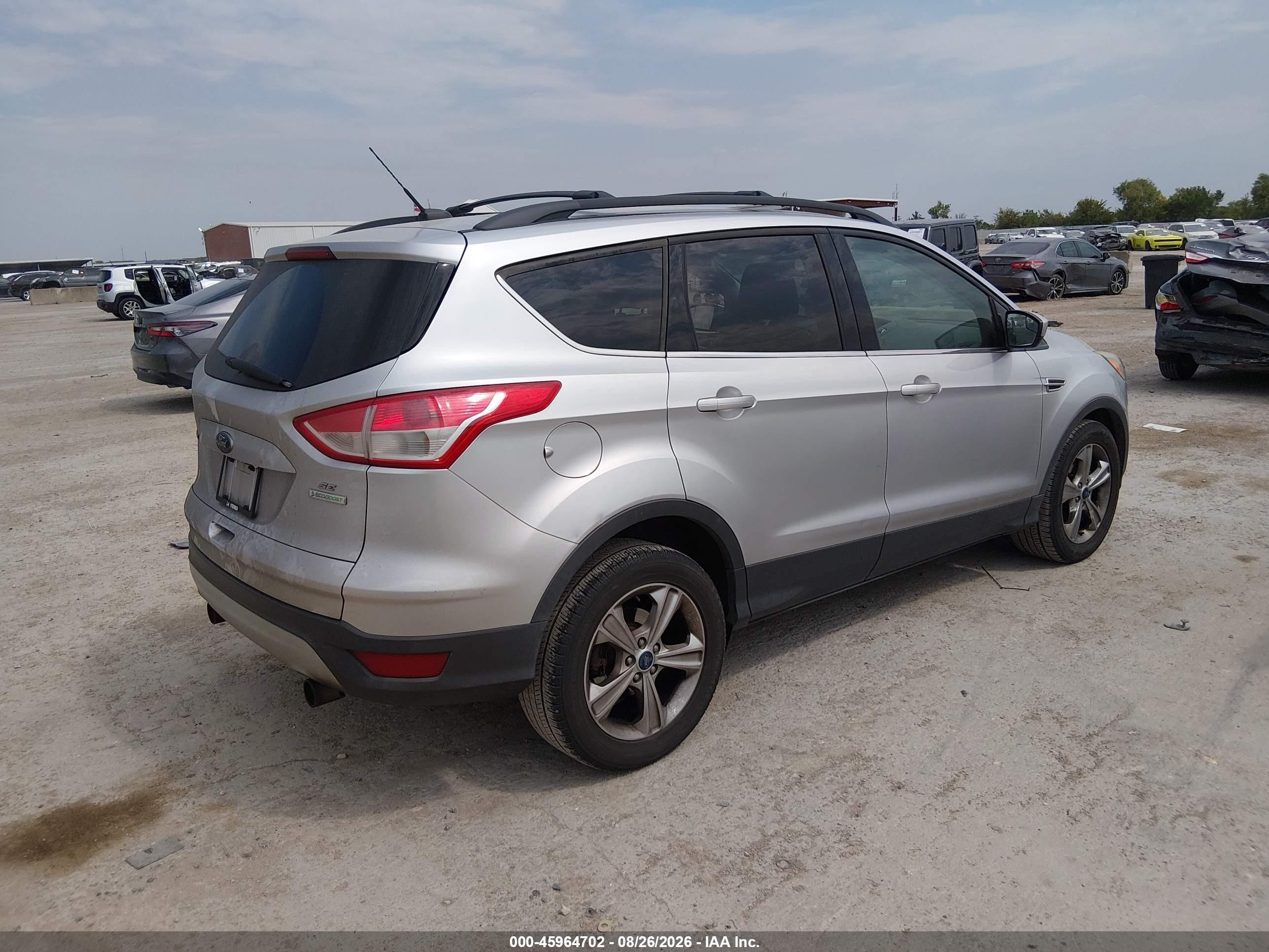 2013 Ford Escape Se Silver vin: 1FMCU0GX1DUA52994