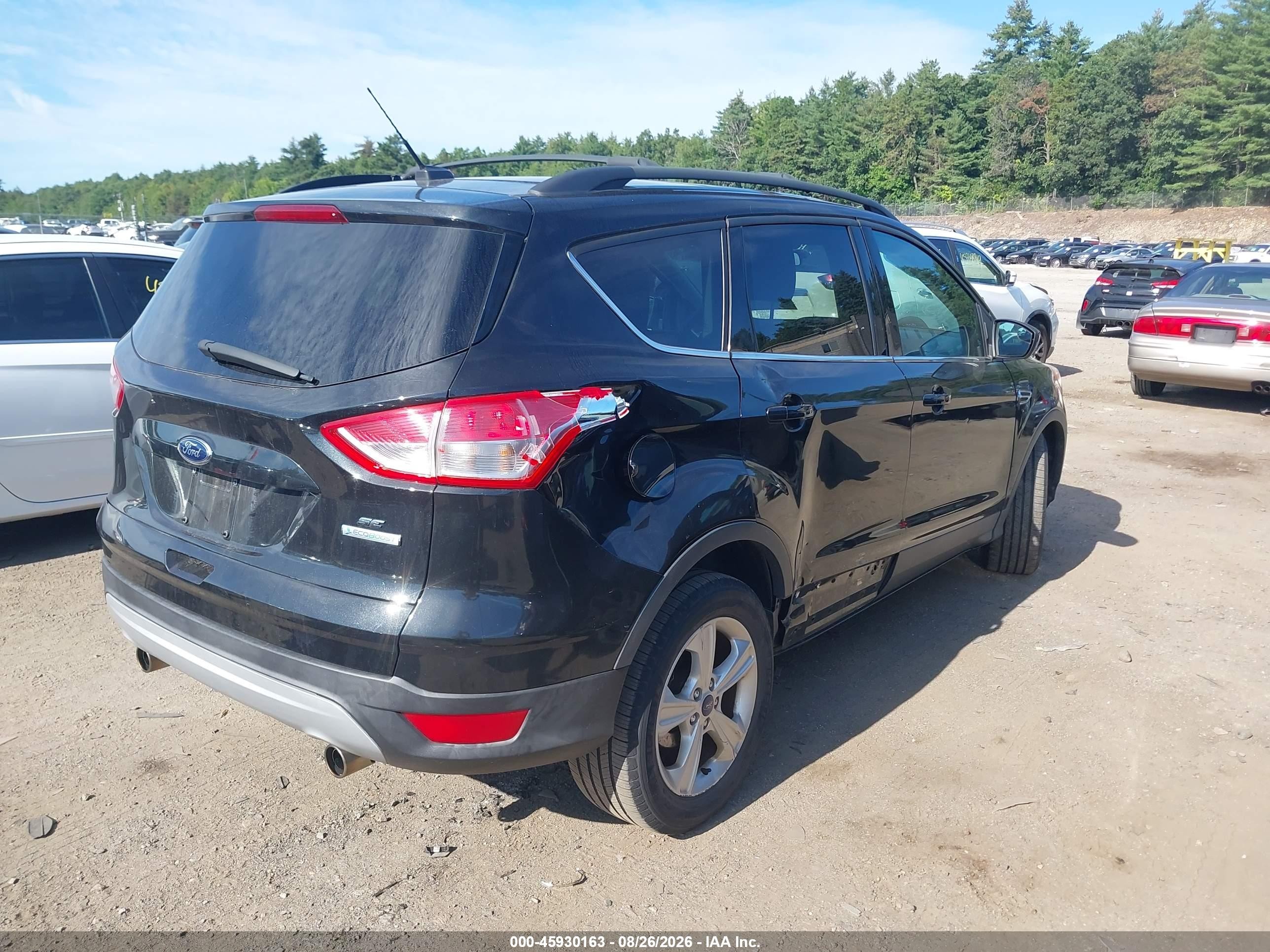 2013 Ford Escape Se Black vin: 1FMCU0GX1DUB88350