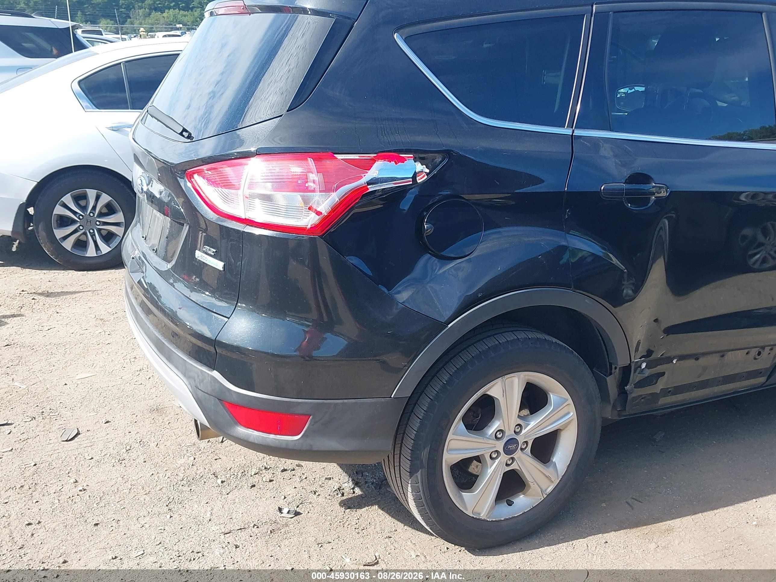 2013 Ford Escape Se Black vin: 1FMCU0GX1DUB88350