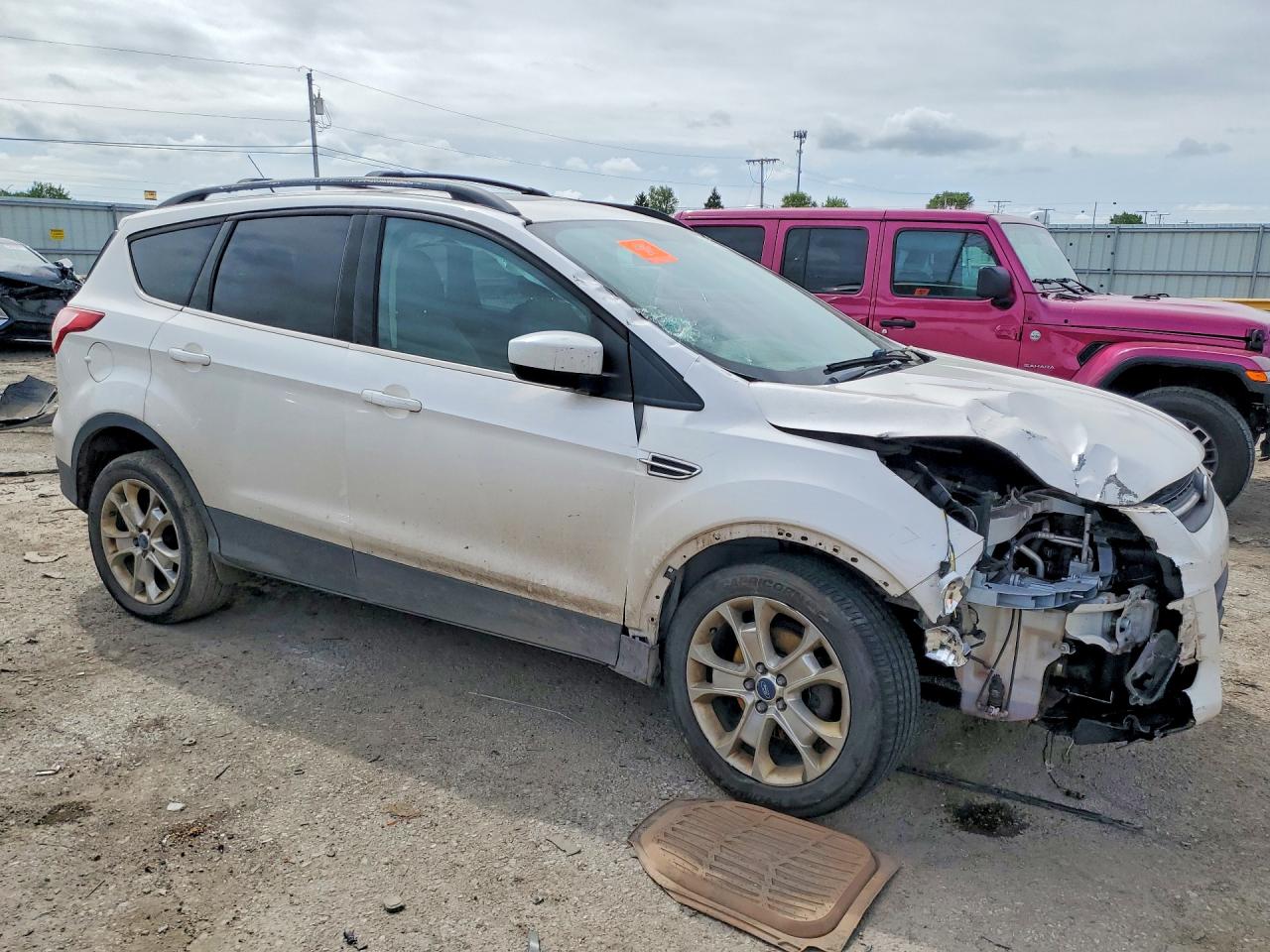 2013 Ford Escape Se White vin: 1FMCU0GX1DUC99643