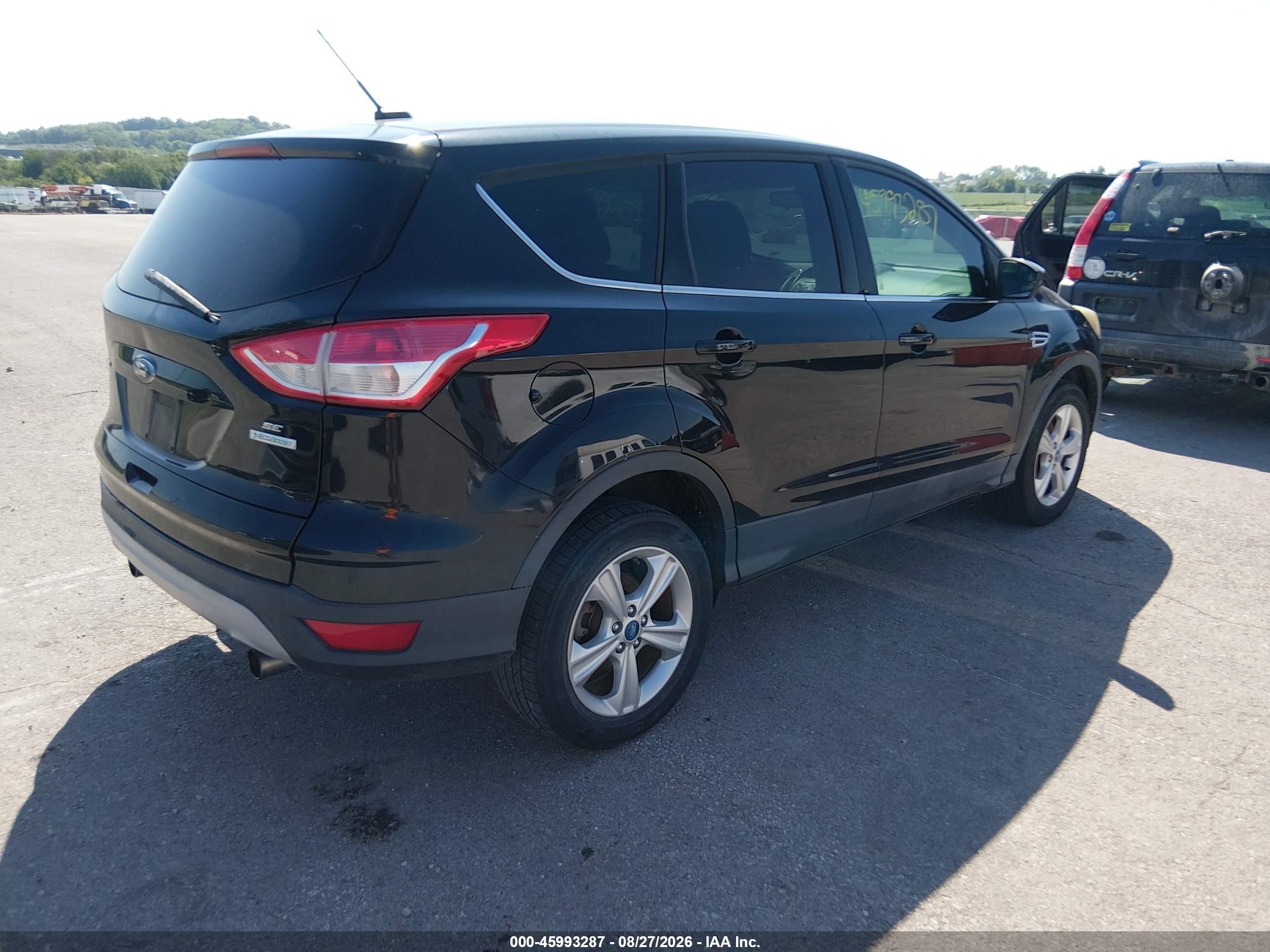 2013 Ford Escape Se Black vin: 1FMCU0GX1DUD17641