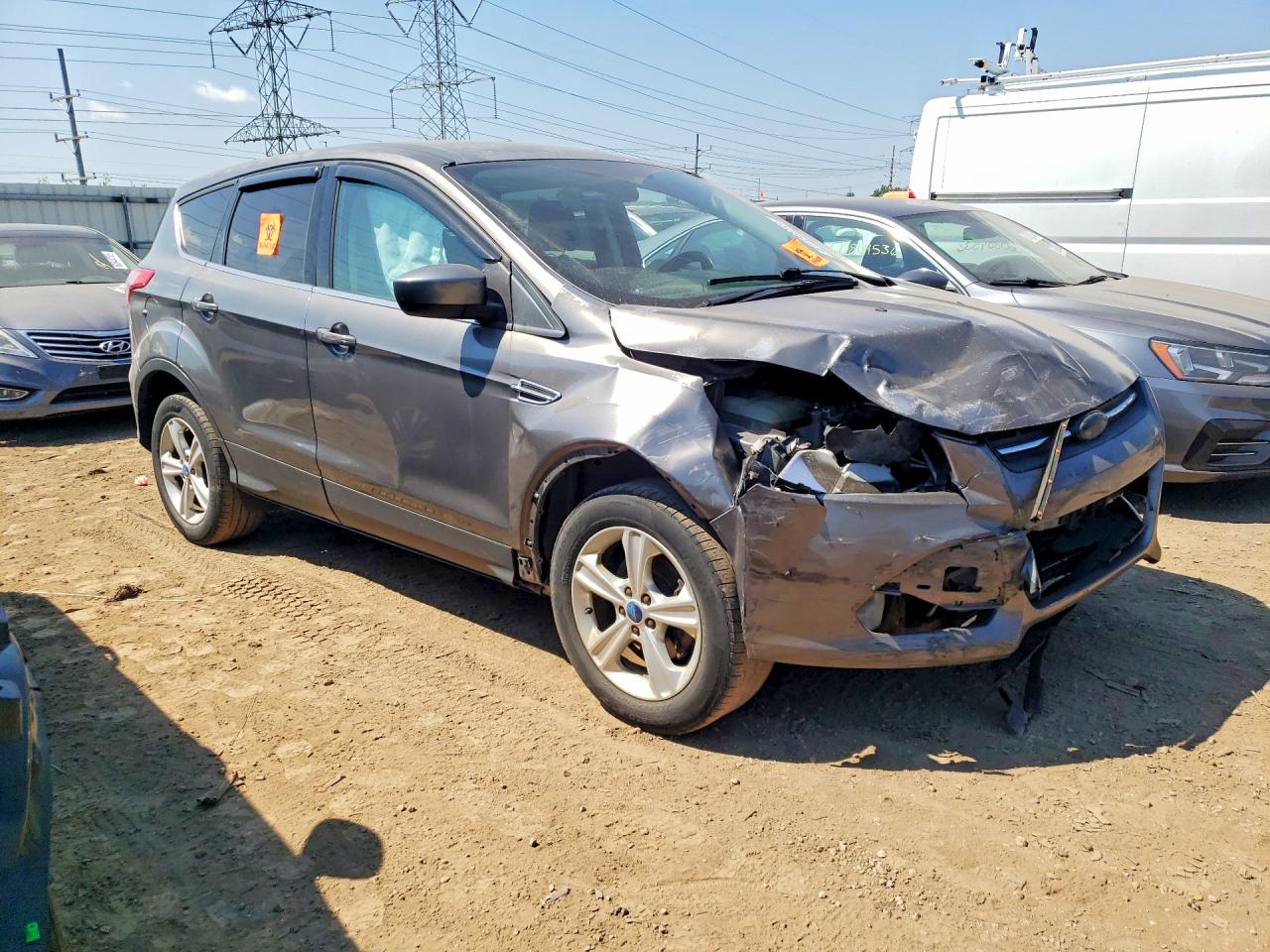 2013 Ford Escape Se Gray vin: 1FMCU0GX1DUD35587