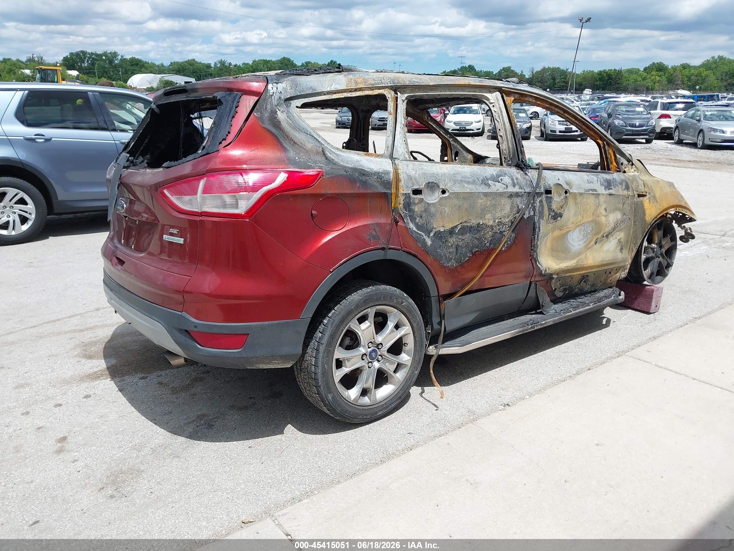 2014 Ford Escape Se Orange vin: 1FMCU0GX1EUA03215