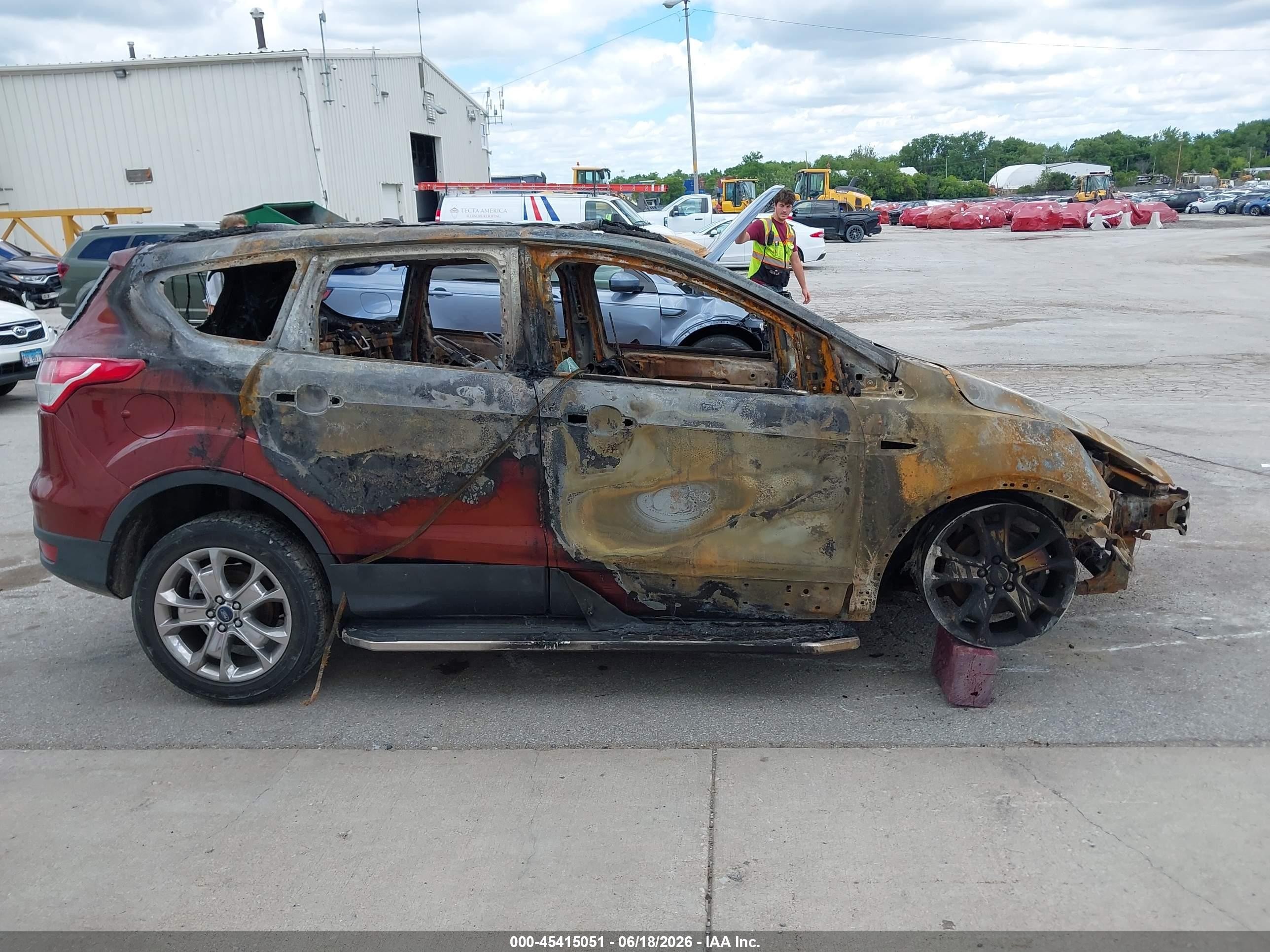 2014 Ford Escape Se Orange vin: 1FMCU0GX1EUA03215