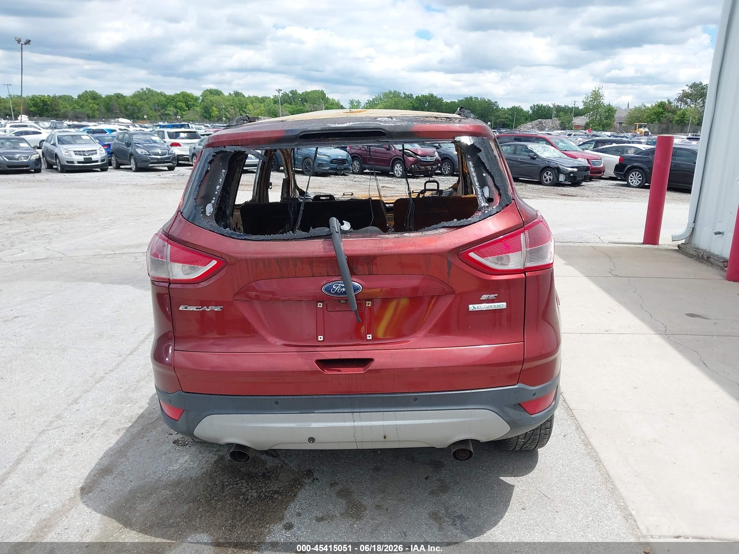 2014 Ford Escape Se Orange vin: 1FMCU0GX1EUA03215