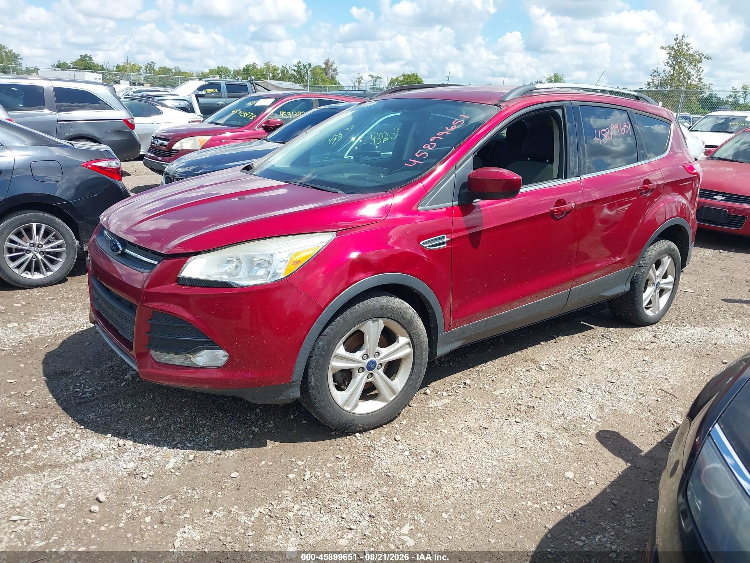 2014 Ford Escape Se Красный vin: 1FMCU0GX1EUA04106