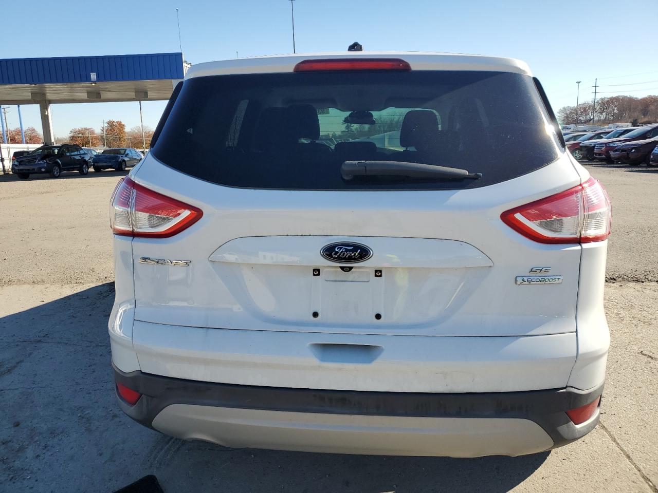 2014 Ford Escape White vin: 1FMCU0GX1EUA20001
