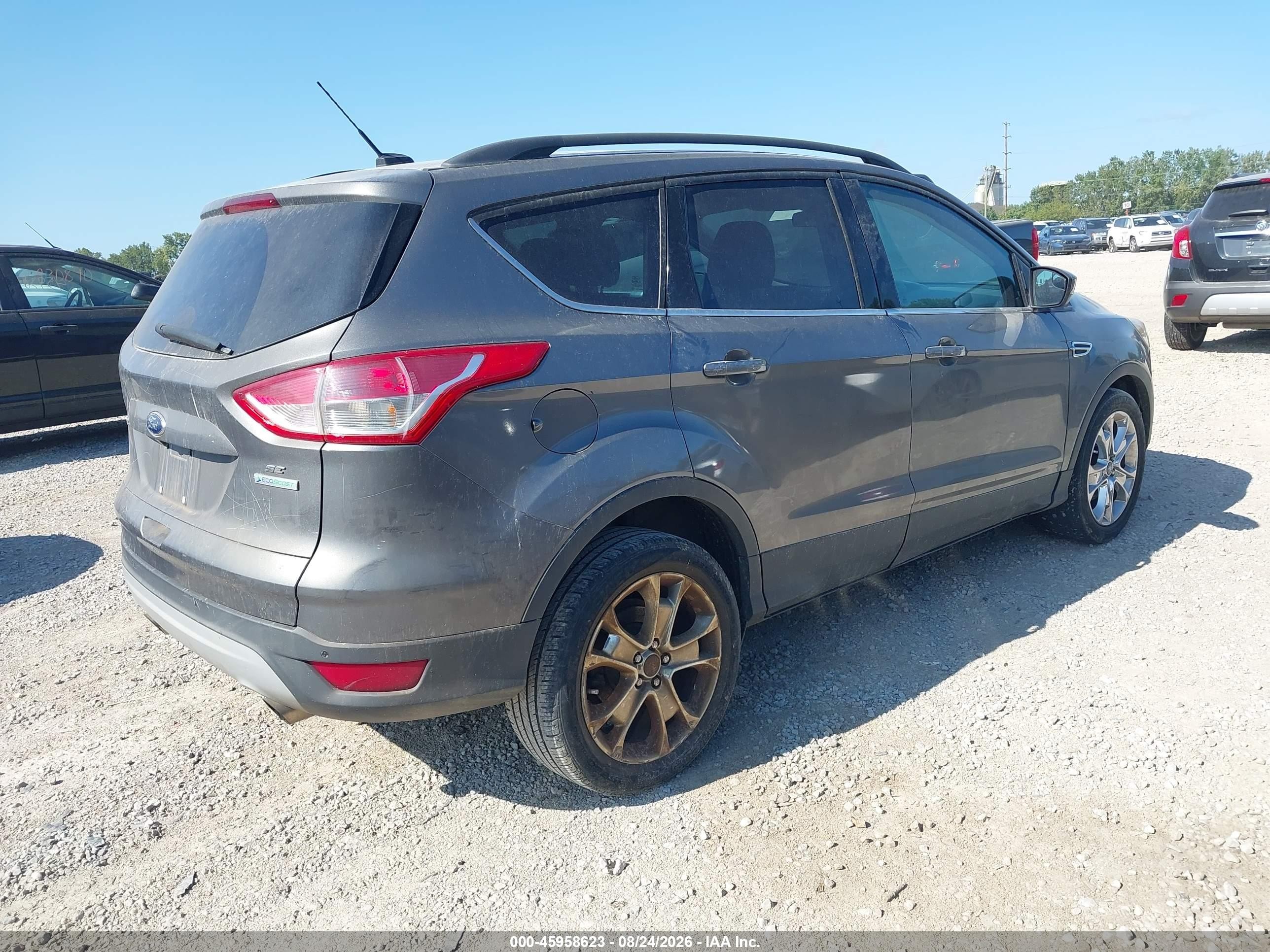 2014 Ford Escape Se Gray vin: 1FMCU0GX1EUB06800
