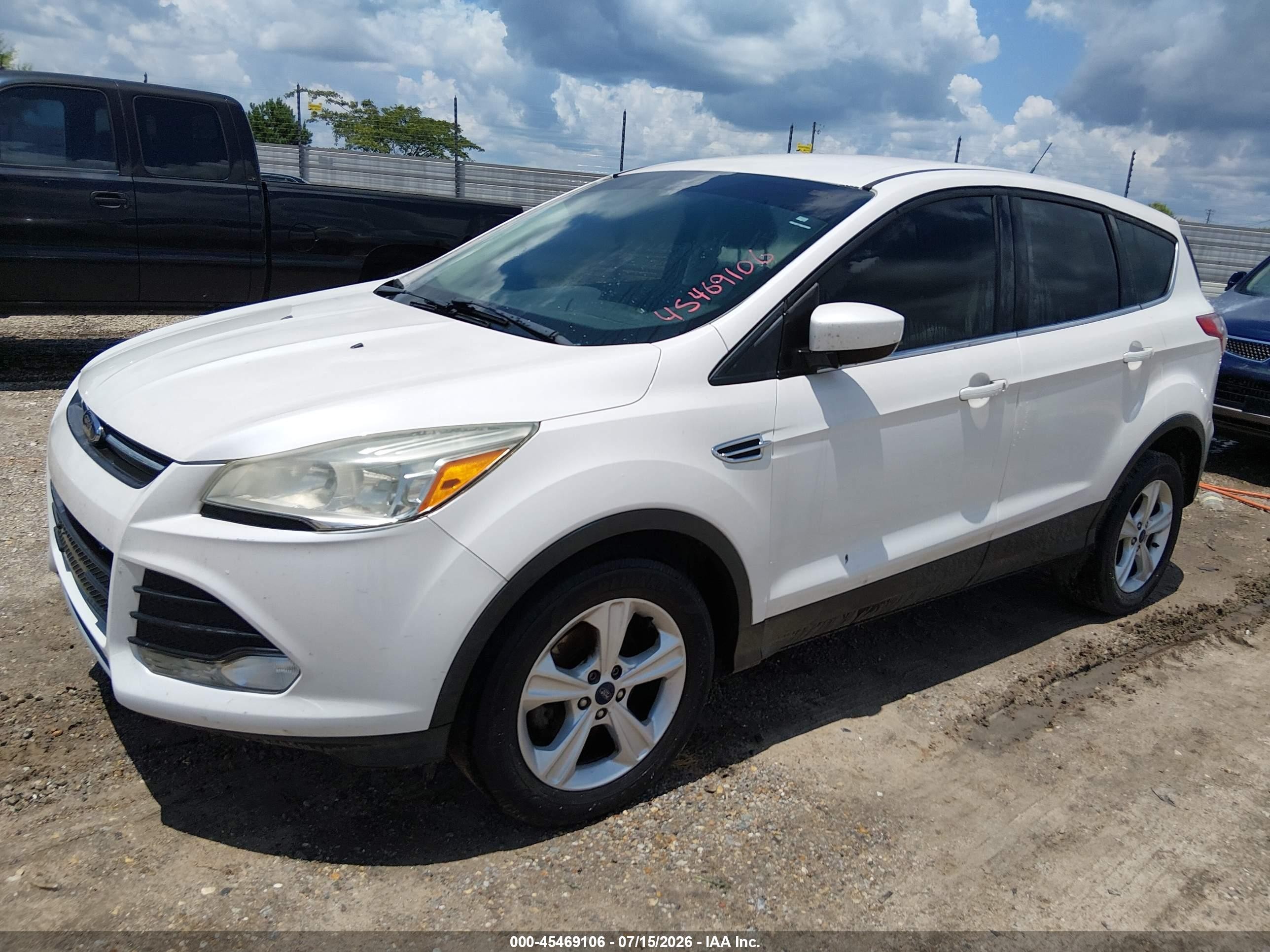 2014 Ford Escape Se White vin: 1FMCU0GX1EUB55110