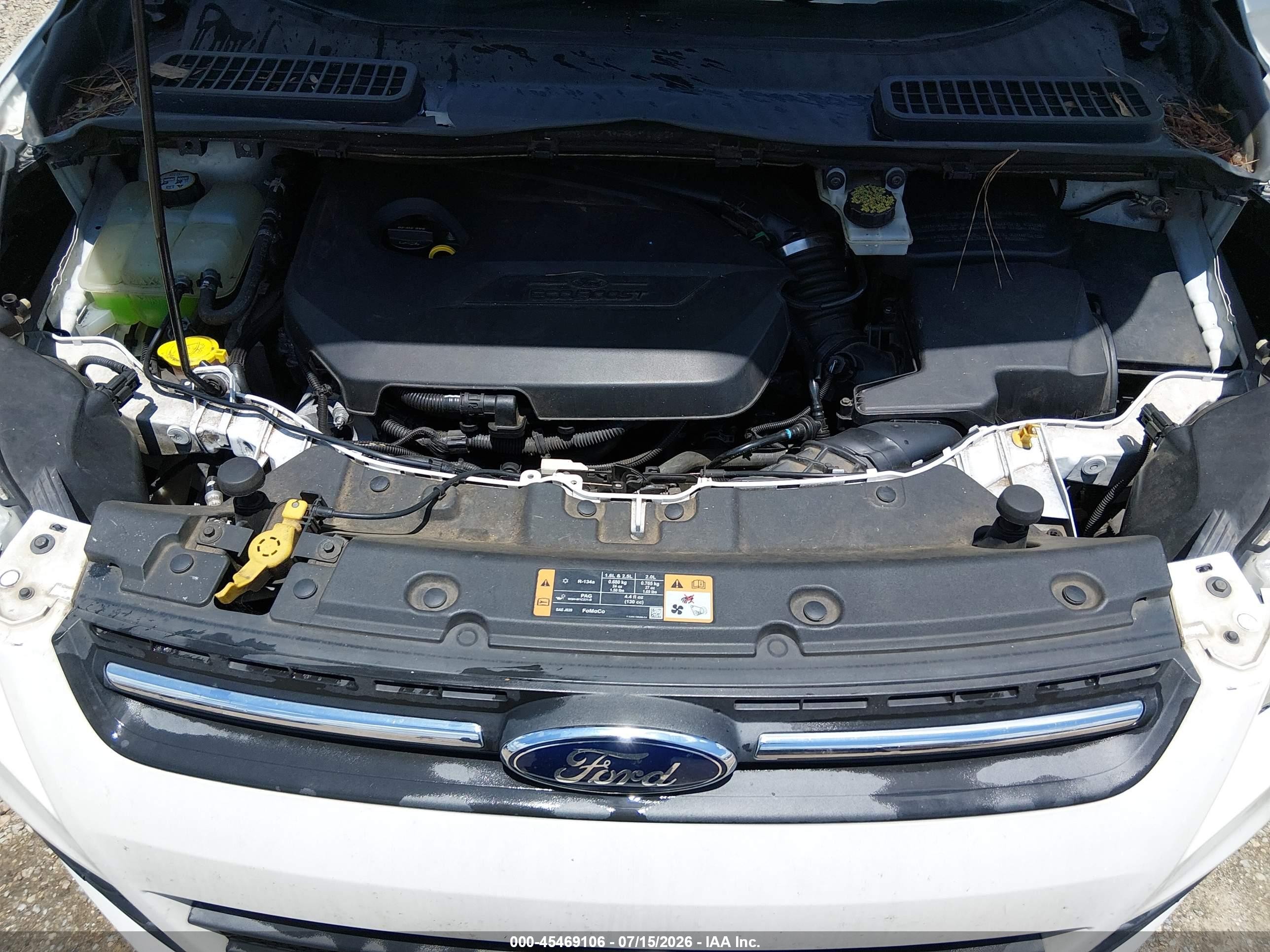 2014 Ford Escape Se White vin: 1FMCU0GX1EUB55110