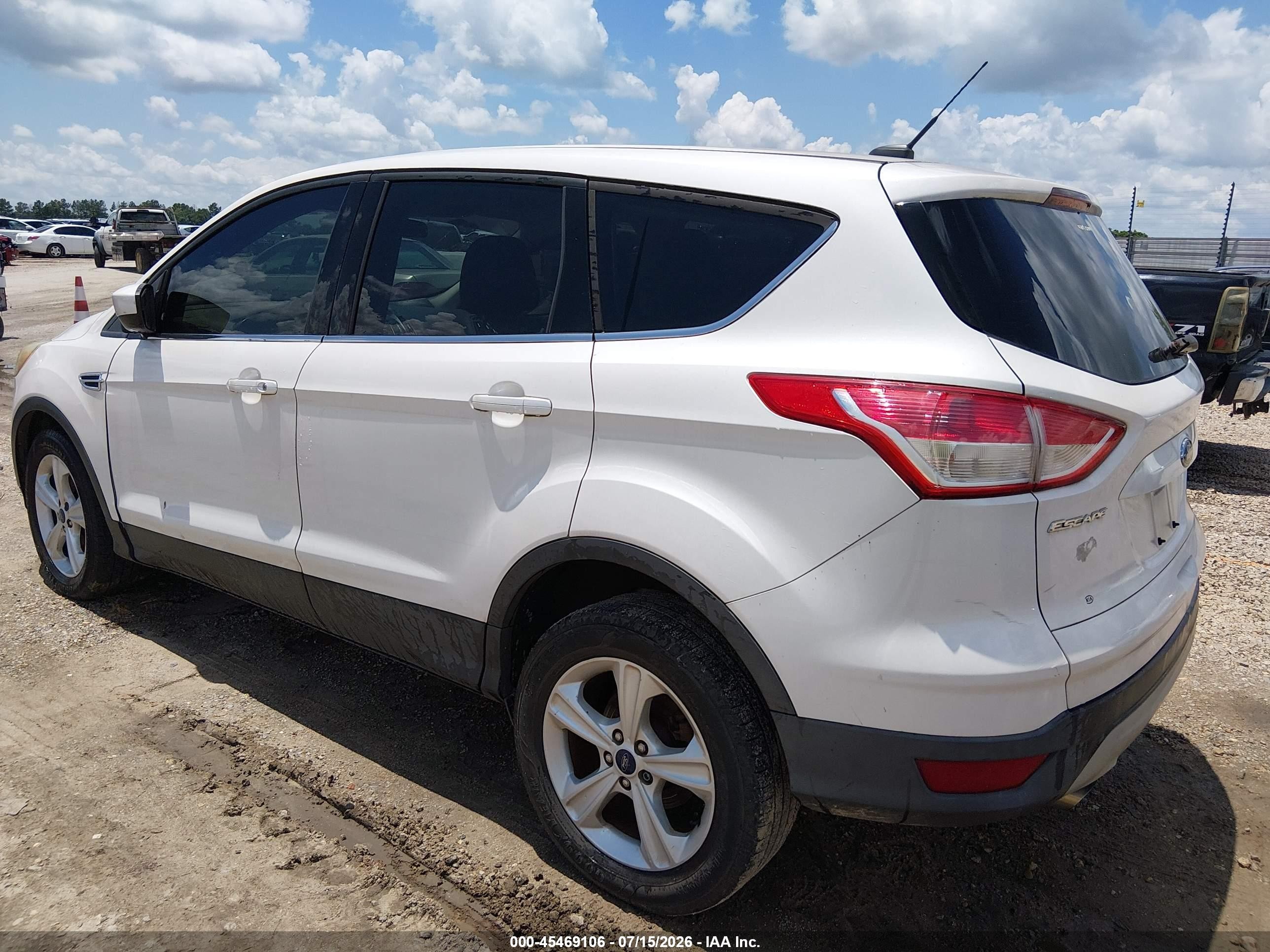 2014 Ford Escape Se White vin: 1FMCU0GX1EUB55110