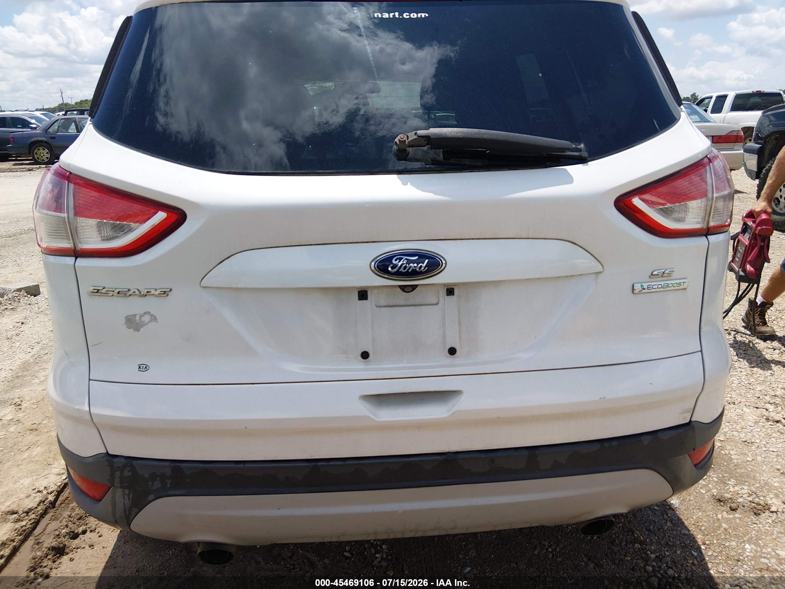 2014 Ford Escape Se White vin: 1FMCU0GX1EUB55110