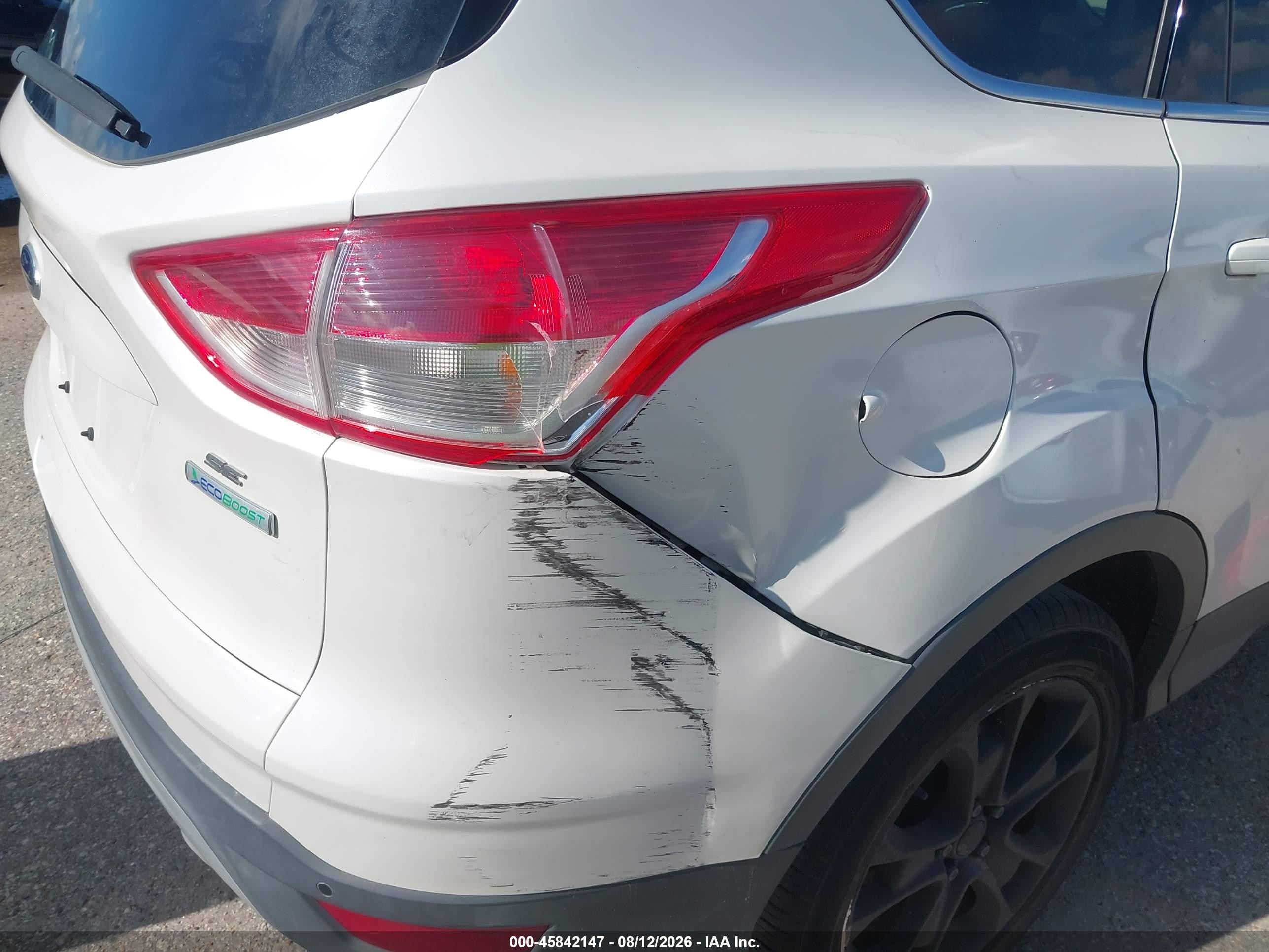 2014 Ford Escape Se Белый vin: 1FMCU0GX1EUC19548