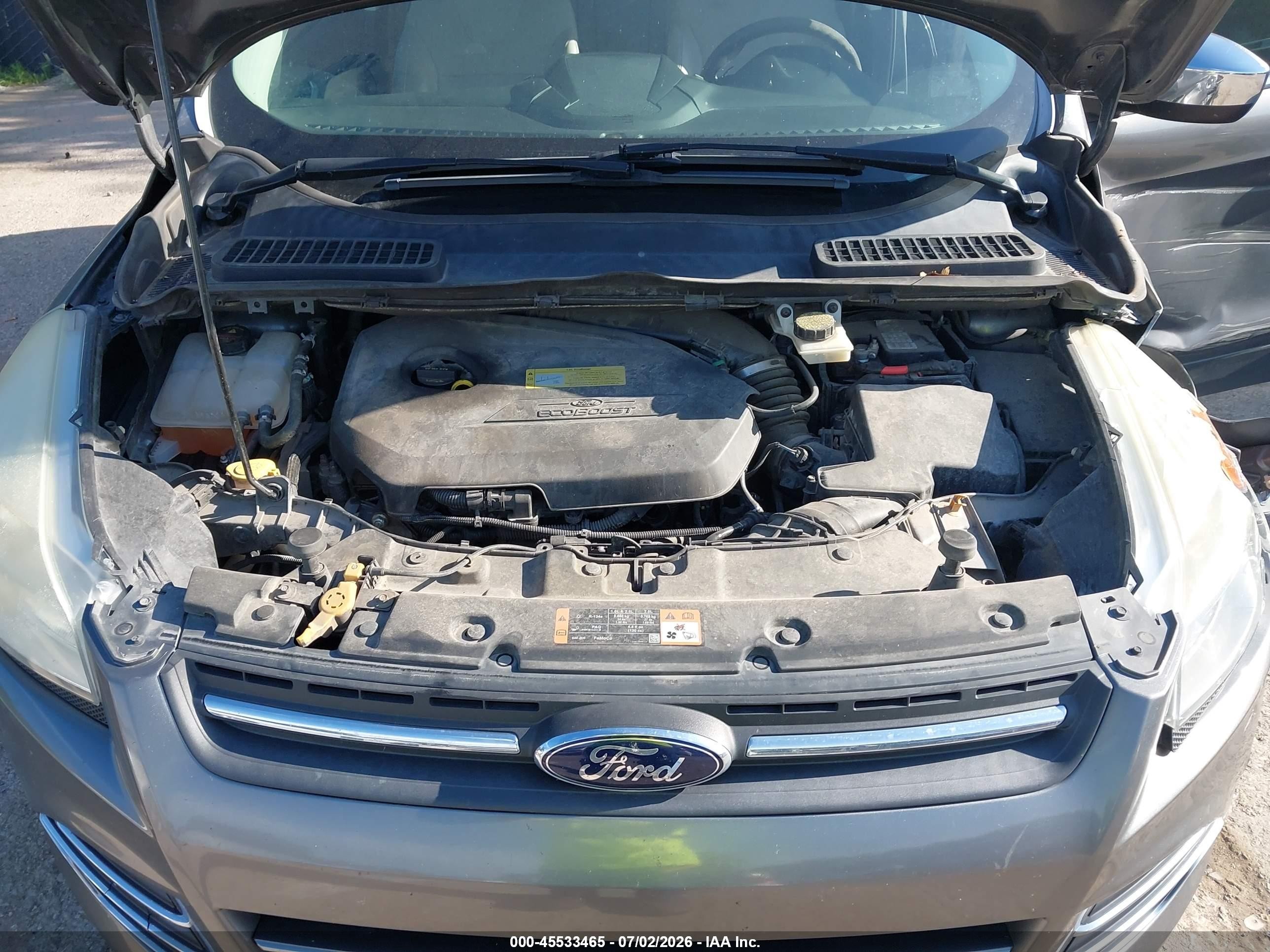 2014 Ford Escape Se Gray vin: 1FMCU0GX1EUC21588