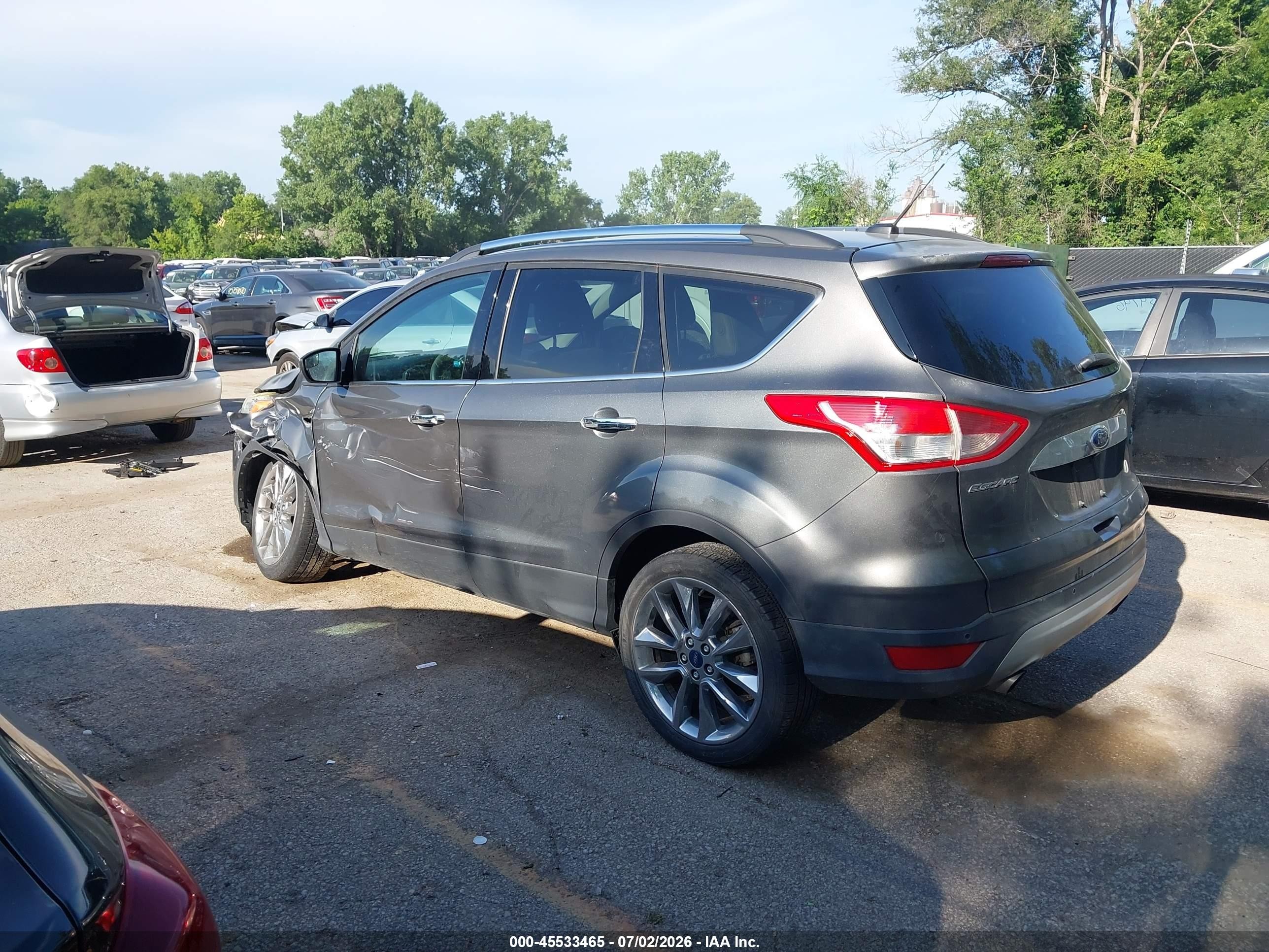 2014 Ford Escape Se Gray vin: 1FMCU0GX1EUC21588