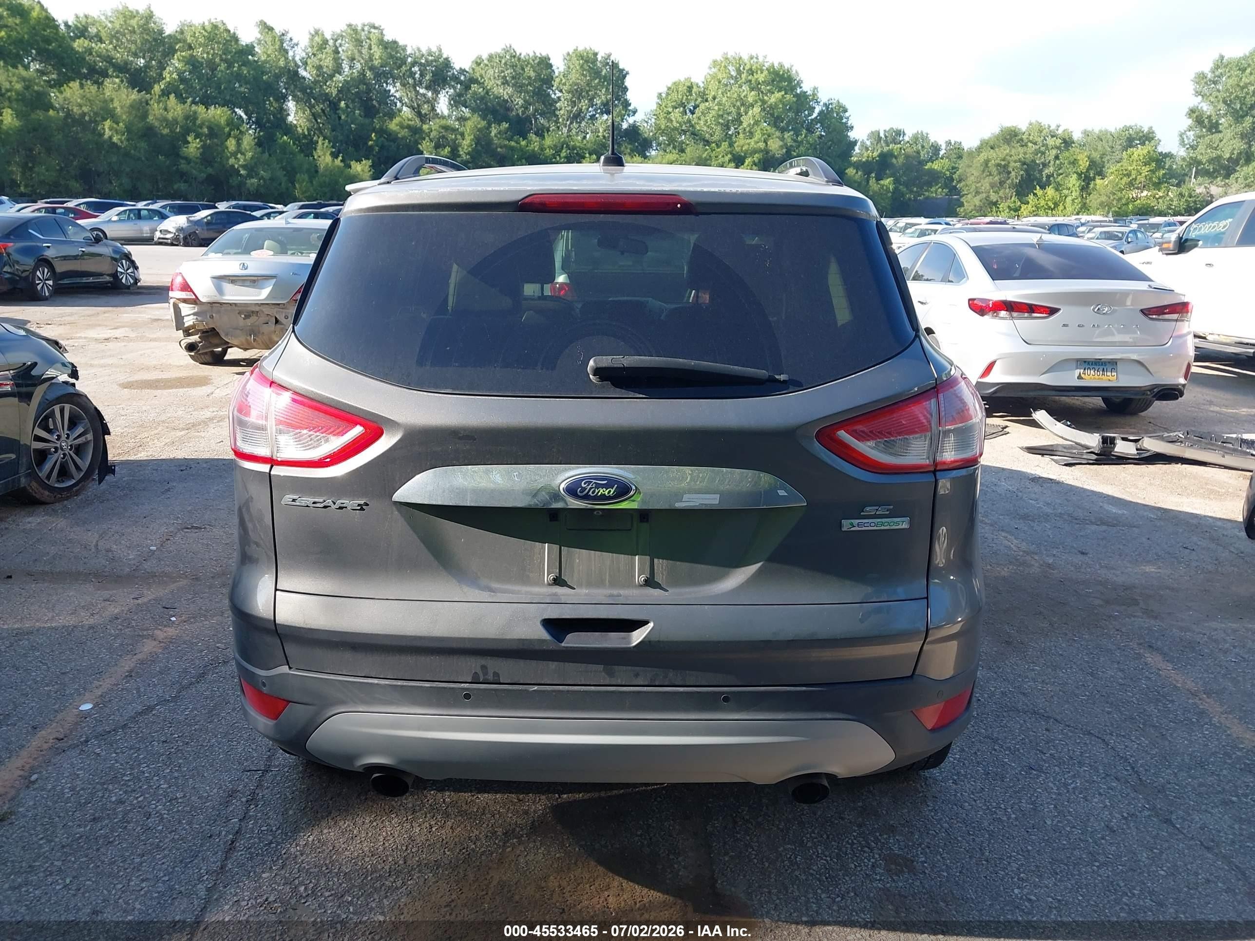 2014 Ford Escape Se Gray vin: 1FMCU0GX1EUC21588