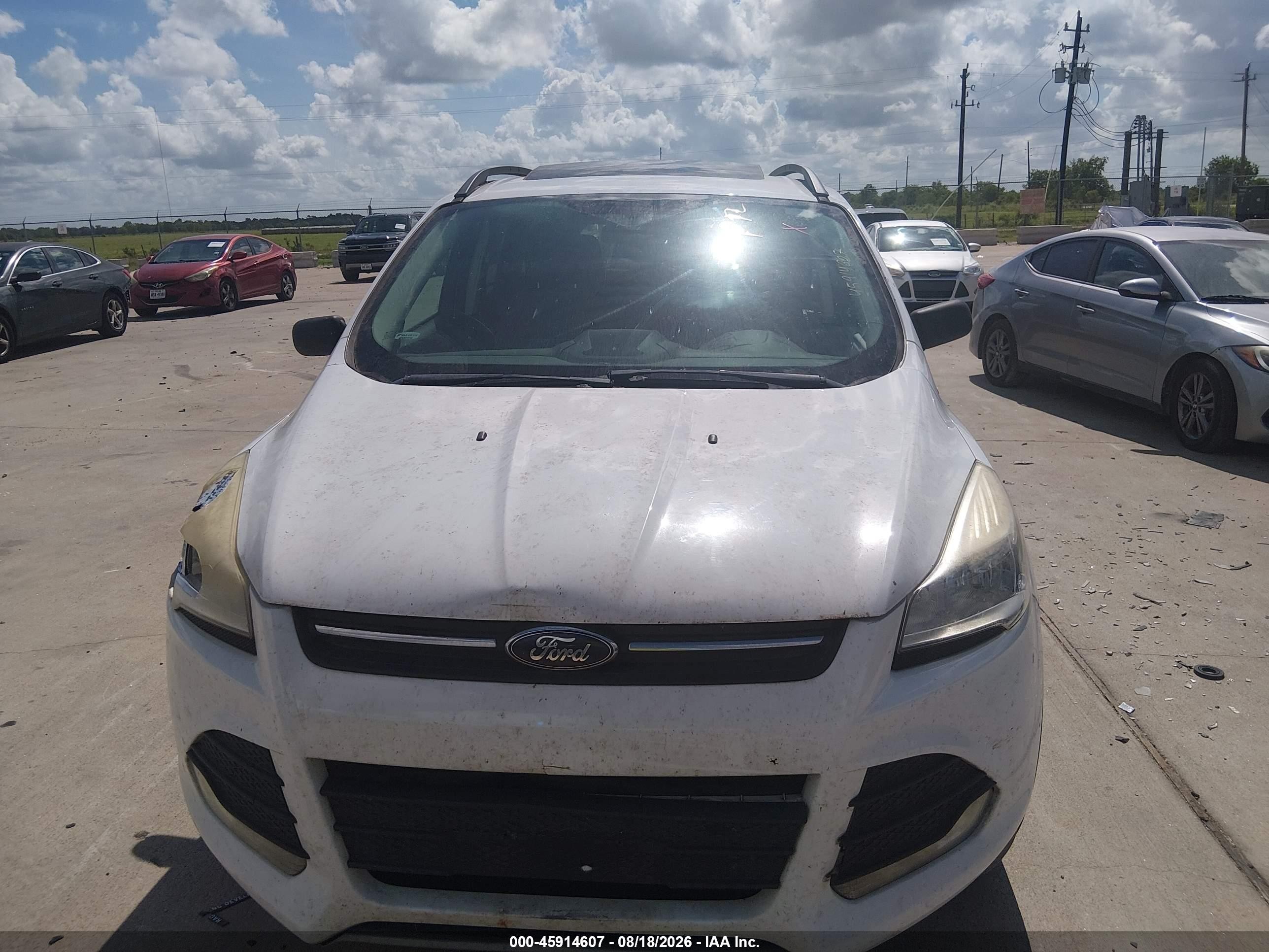 2014 Ford Escape Se White vin: 1FMCU0GX1EUC47009