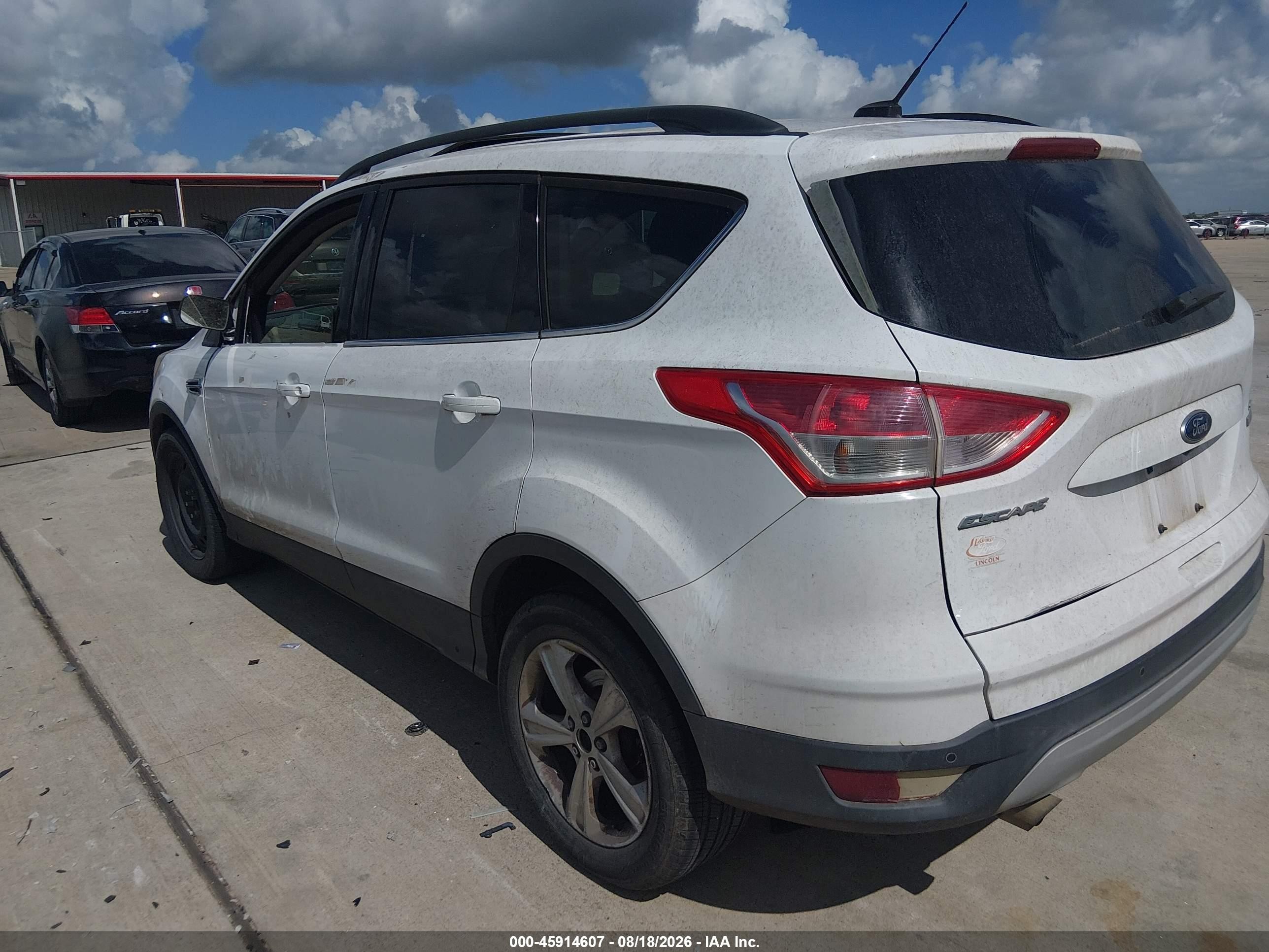 2014 Ford Escape Se White vin: 1FMCU0GX1EUC47009