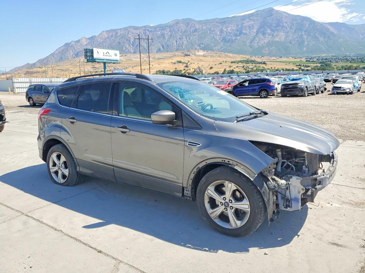 2014 Ford Escape Se Gray vin: 1FMCU0GX1EUD01683