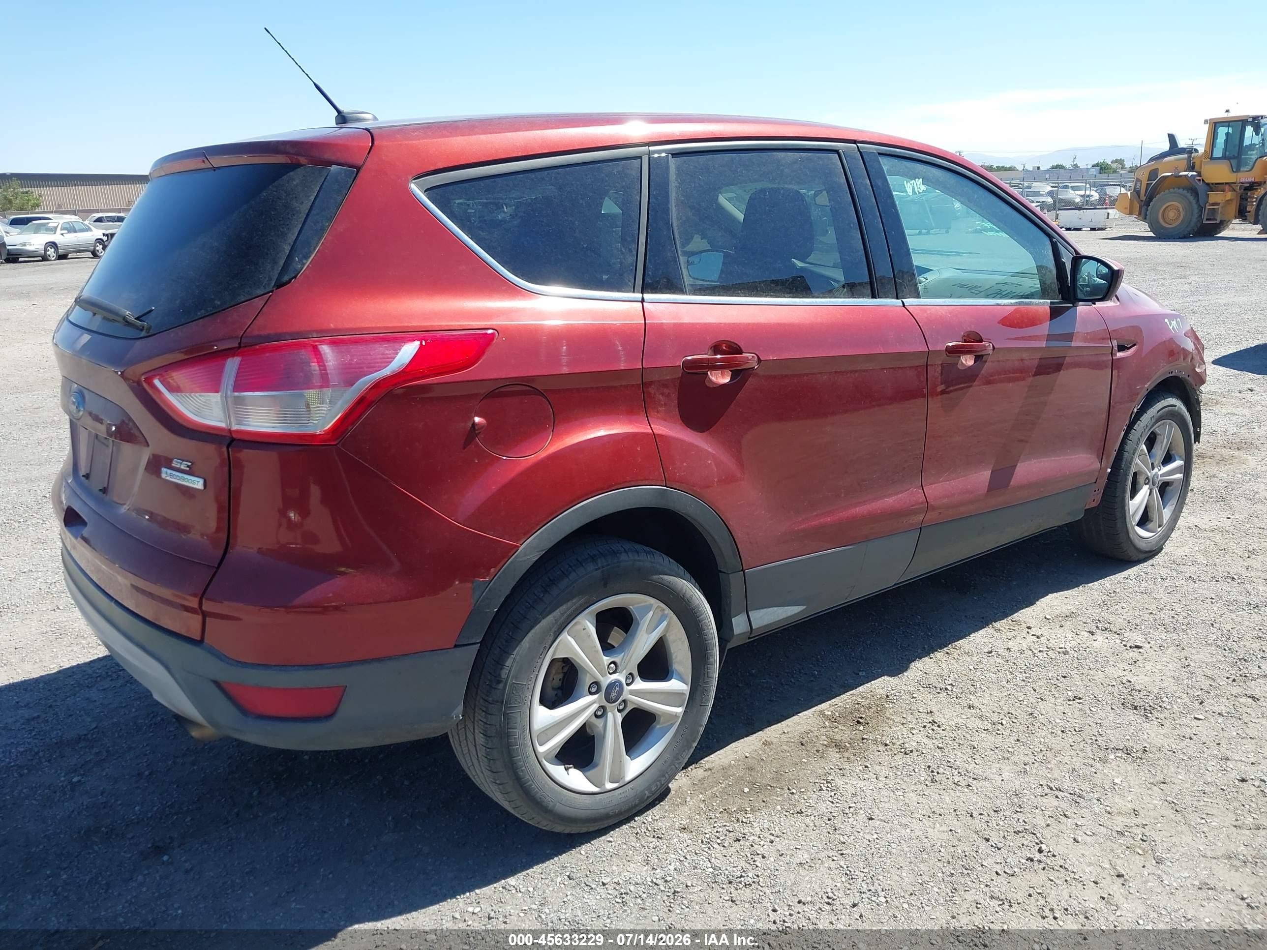2014 Ford Escape Se Red vin: 1FMCU0GX1EUD03207
