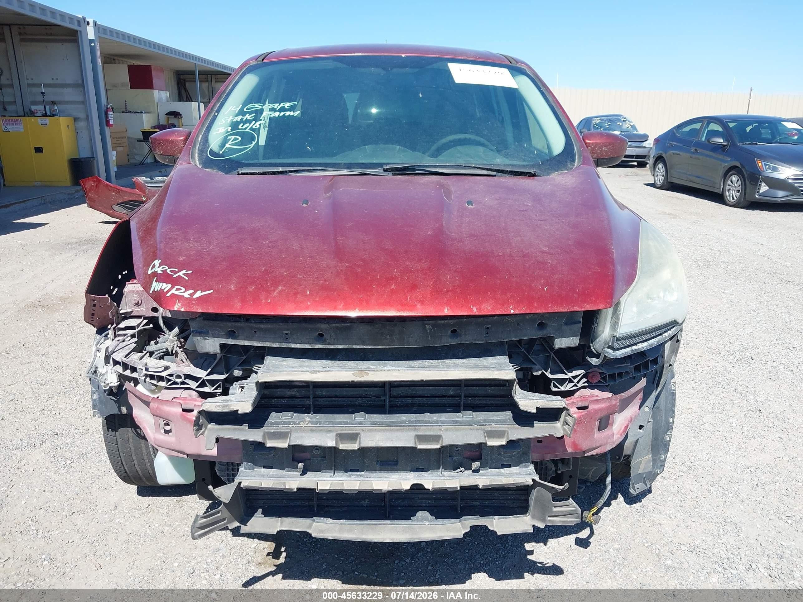 2014 Ford Escape Se Red vin: 1FMCU0GX1EUD03207