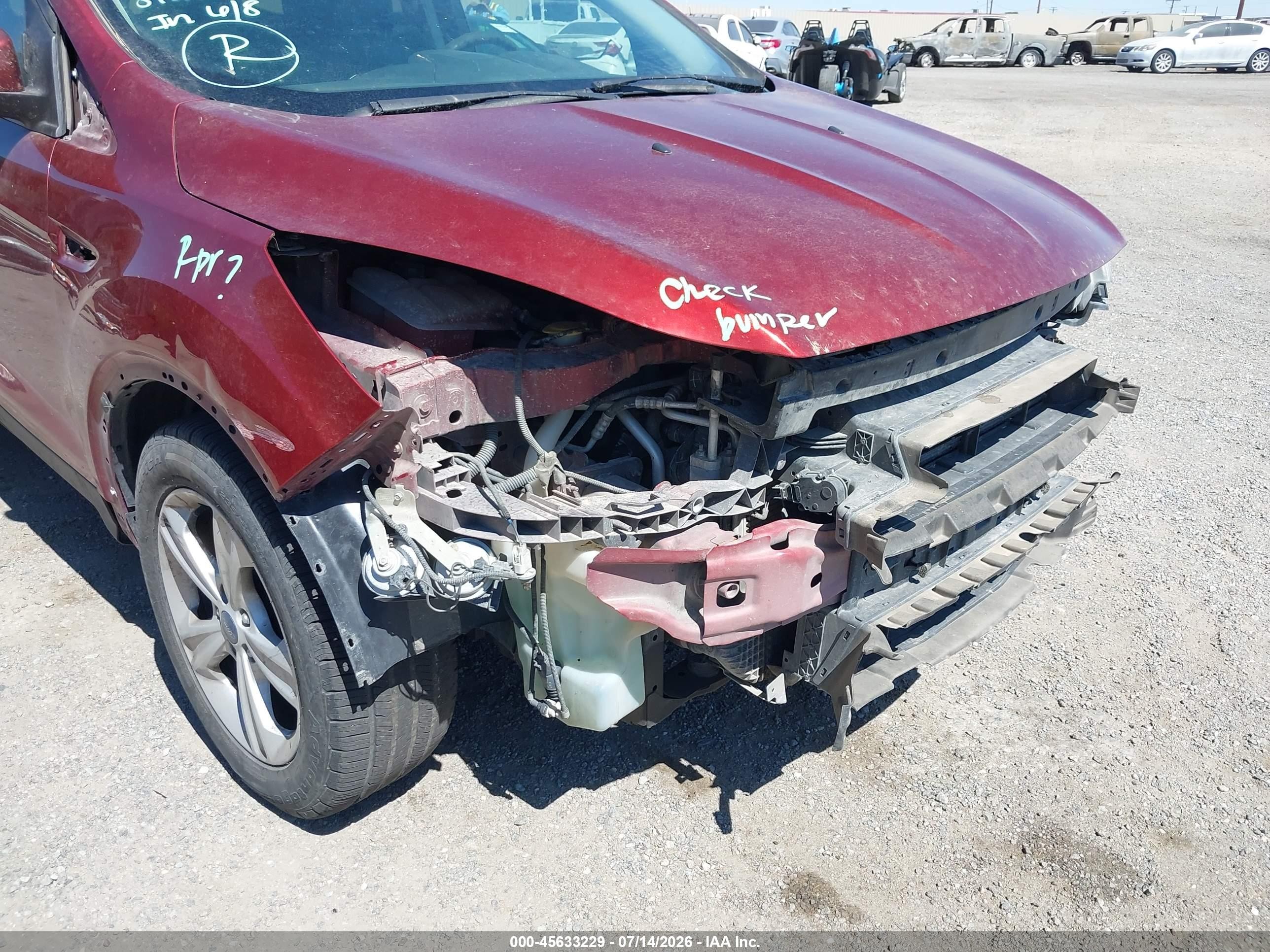 2014 Ford Escape Se Red vin: 1FMCU0GX1EUD03207