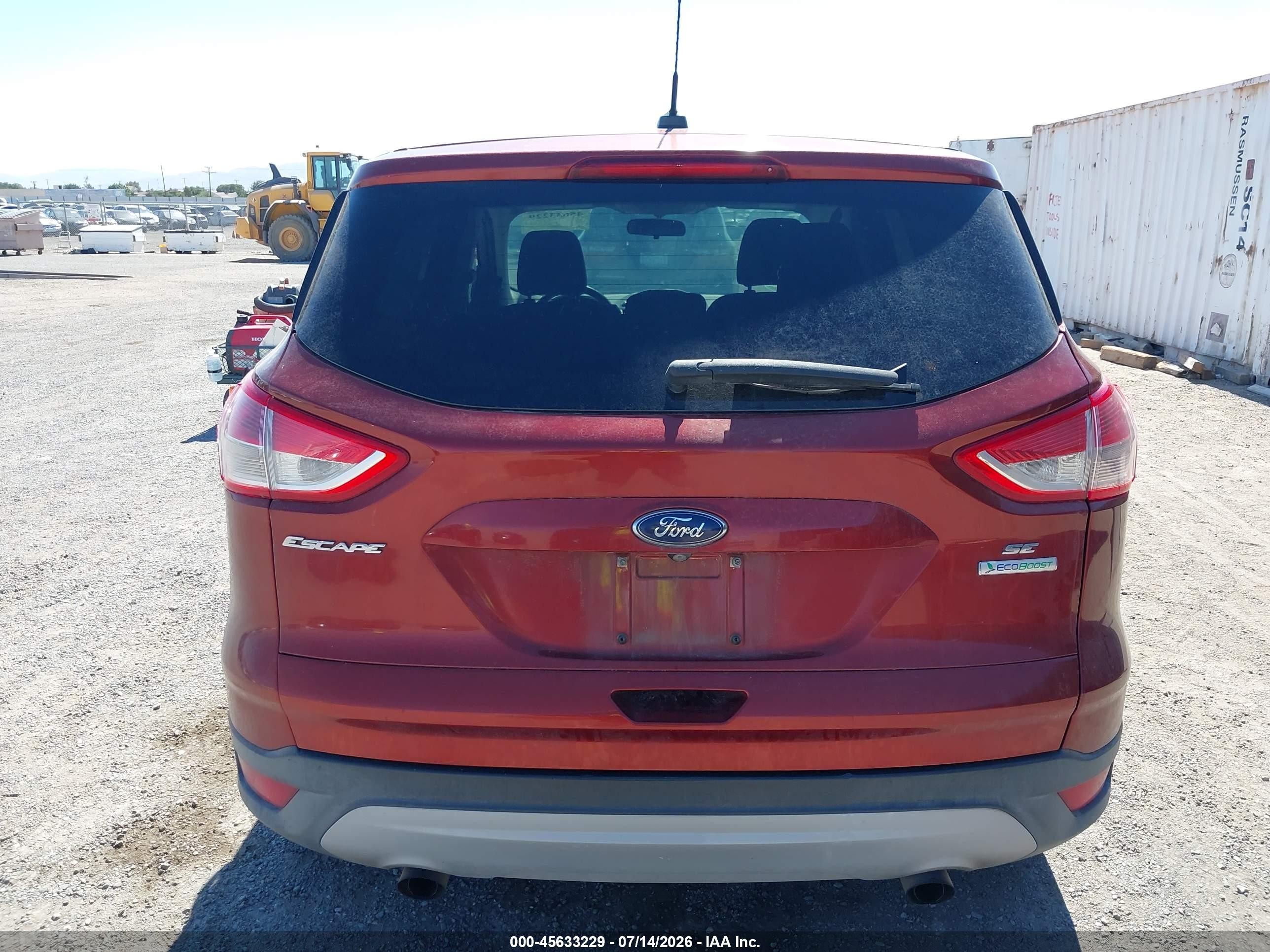 2014 Ford Escape Se Red vin: 1FMCU0GX1EUD03207