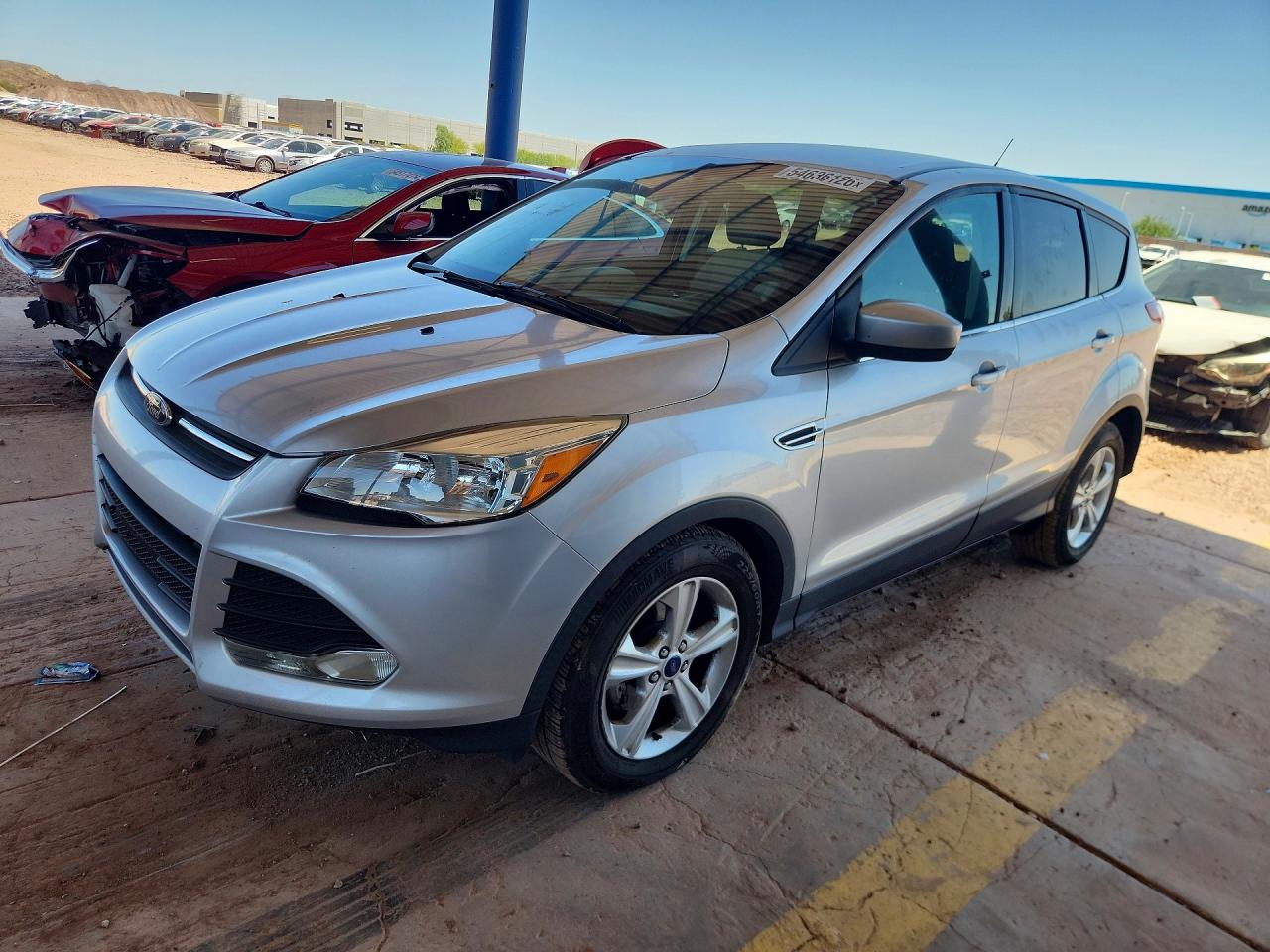 2014 Ford Escape Se Silver vin: 1FMCU0GX1EUD18709