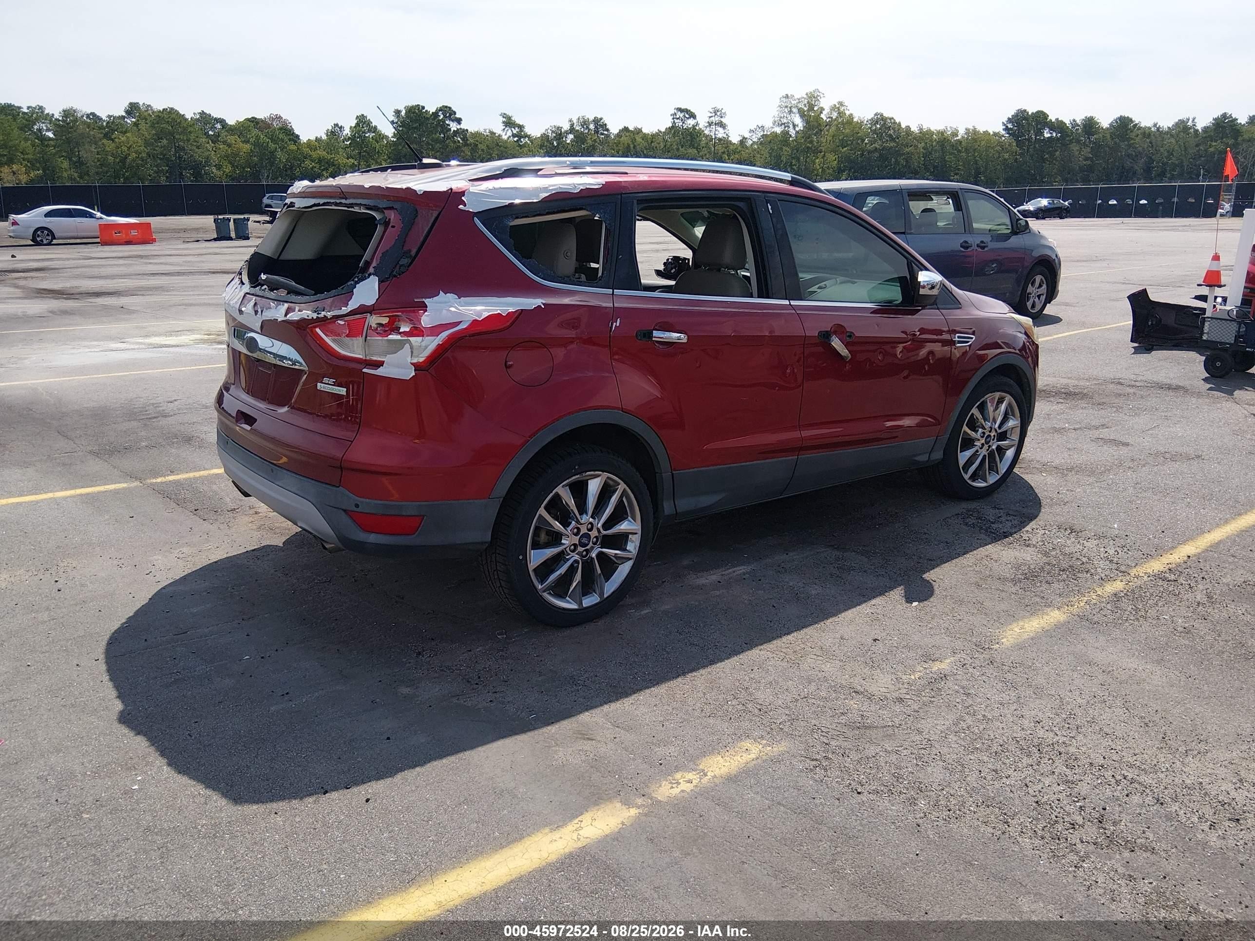 2014 Ford Escape Se Red vin: 1FMCU0GX1EUD91627