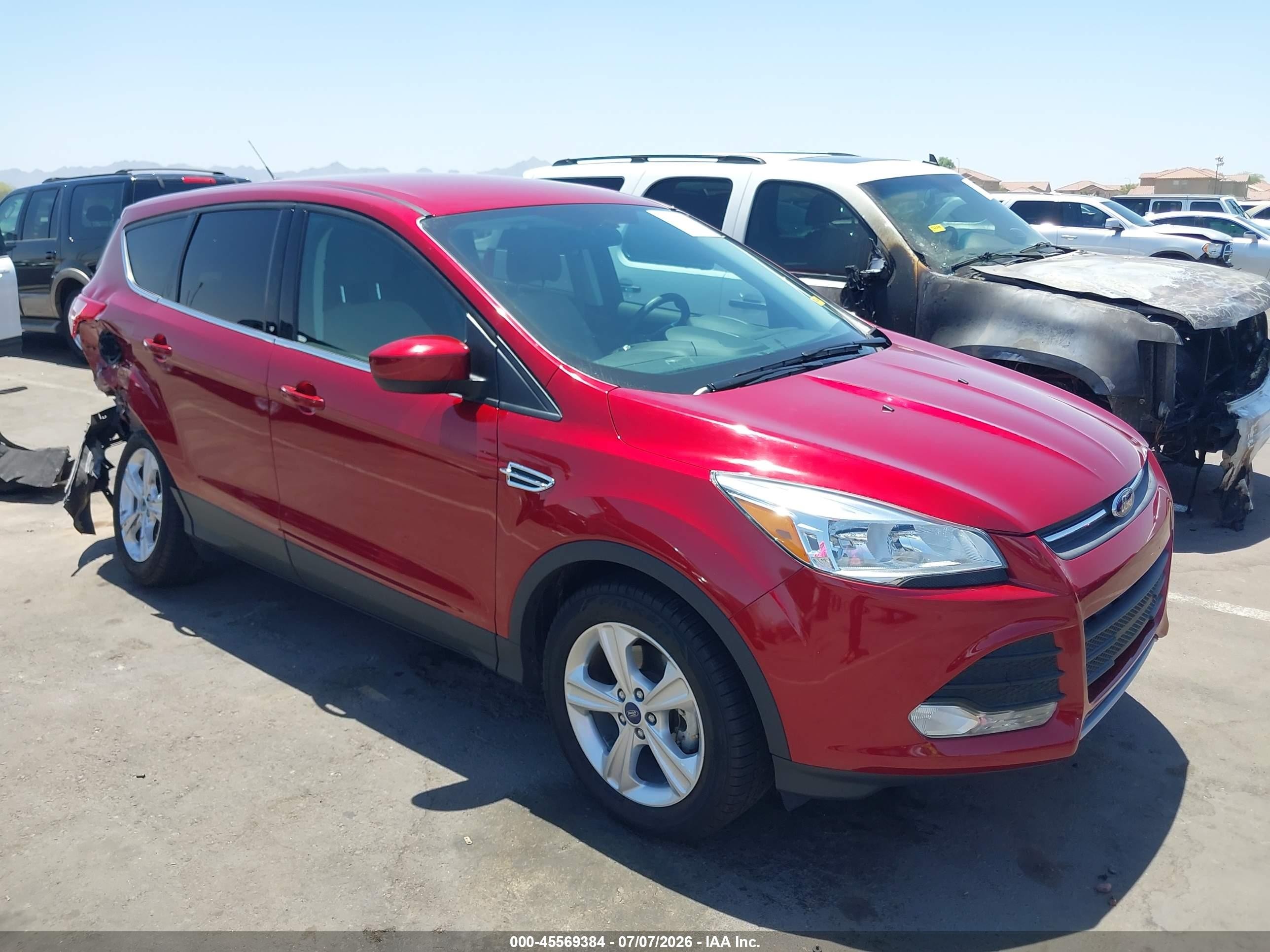 2014 Ford Escape Se Red vin: 1FMCU0GX1EUE41068