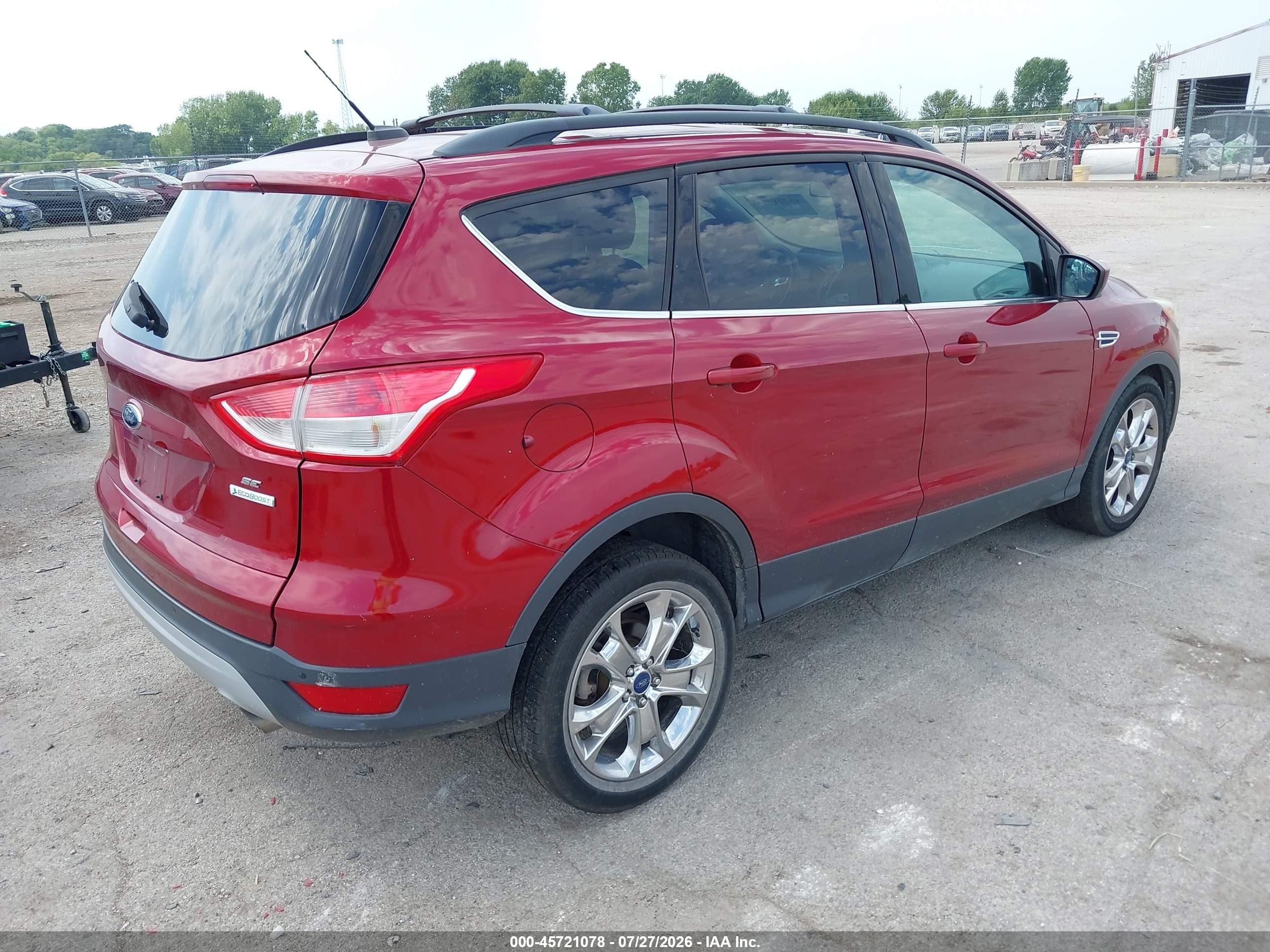 2015 Ford Escape Se Maroon vin: 1FMCU0GX1FUA76490