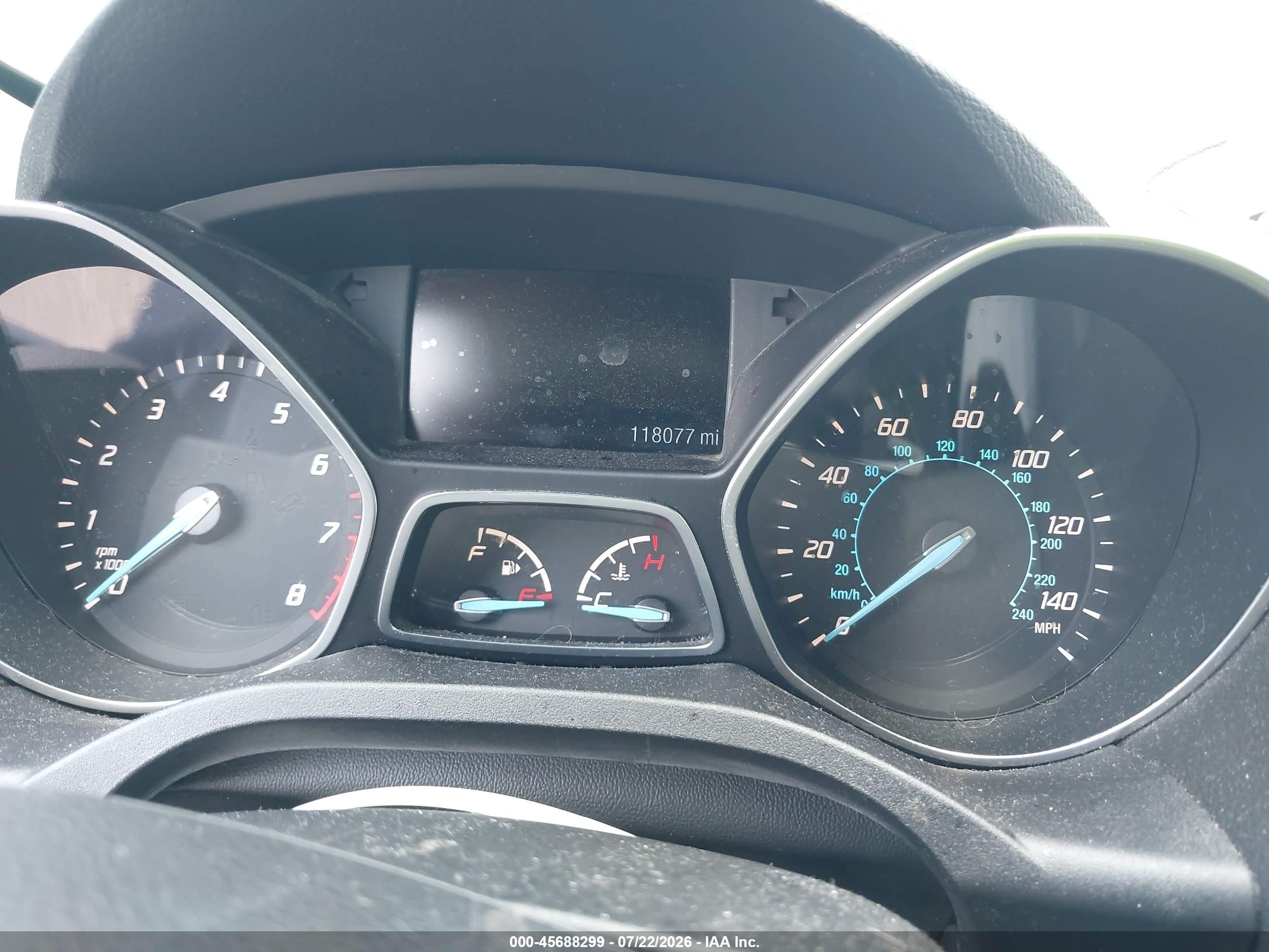 2015 Ford Escape Se Blue vin: 1FMCU0GX1FUB24585