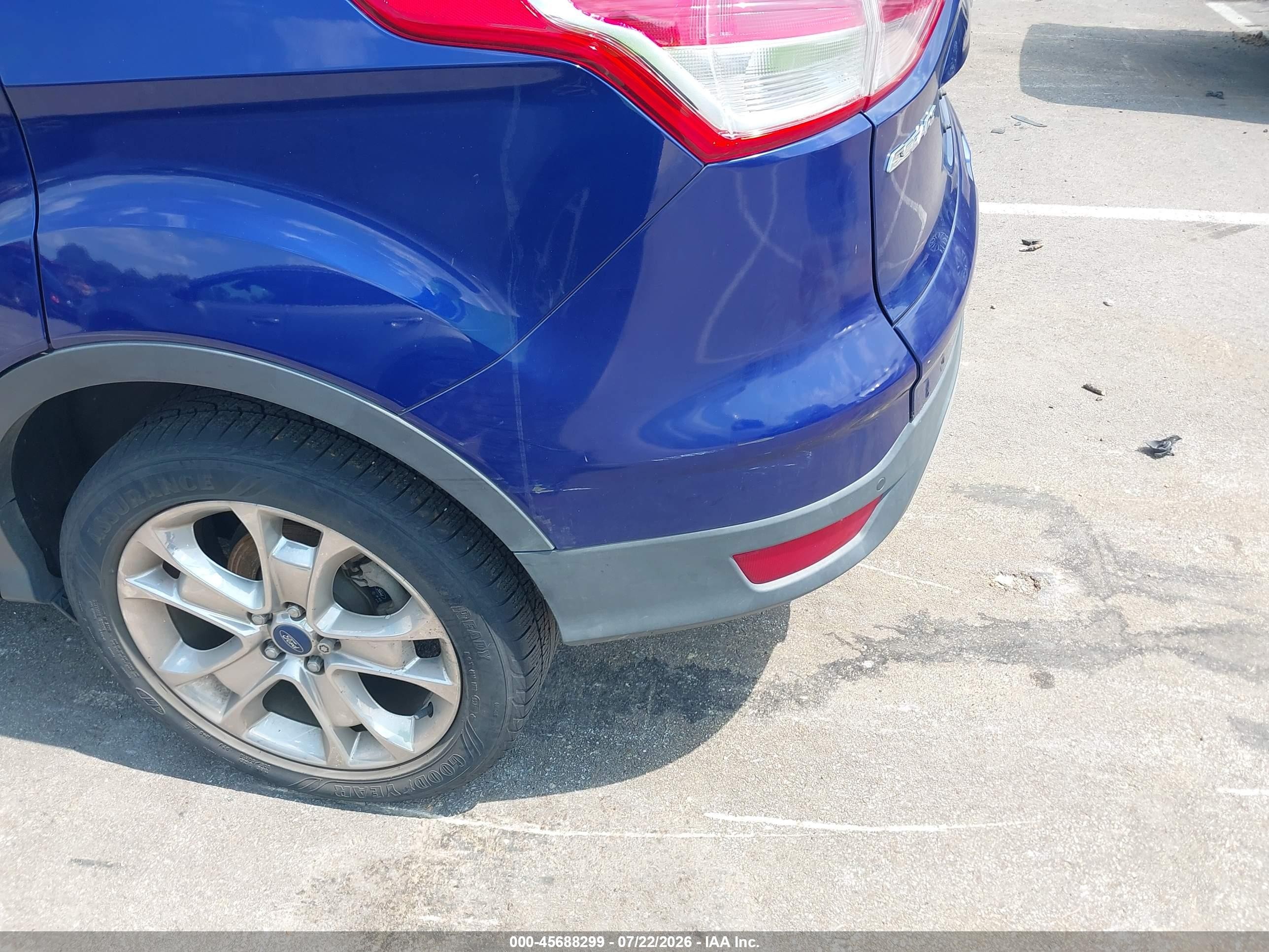 2015 Ford Escape Se Blue vin: 1FMCU0GX1FUB24585