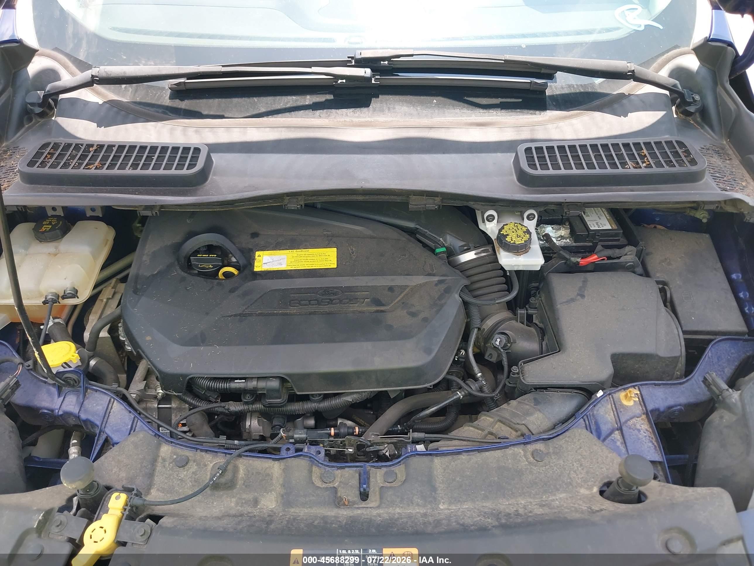 2015 Ford Escape Se Blue vin: 1FMCU0GX1FUB24585