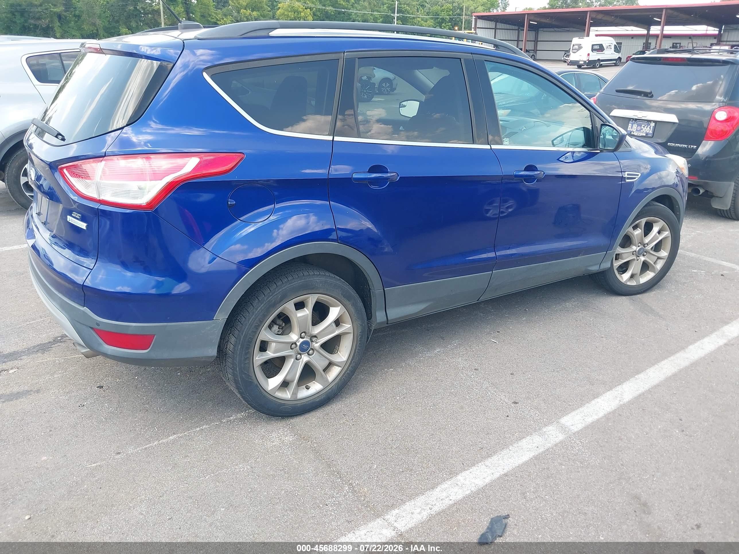 2015 Ford Escape Se Blue vin: 1FMCU0GX1FUB24585