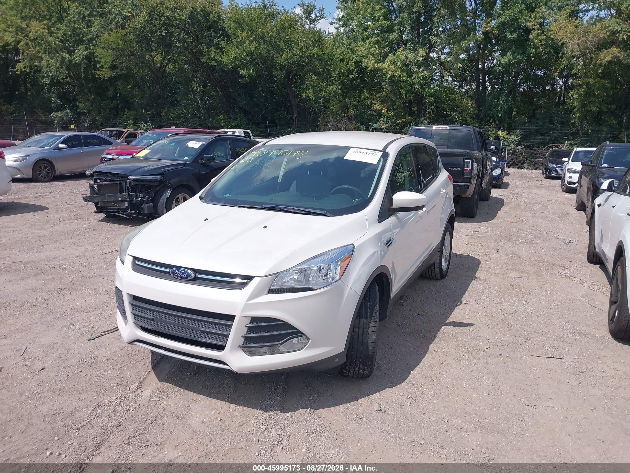 2015 Ford Escape Se Белый vin: 1FMCU0GX1FUB90733