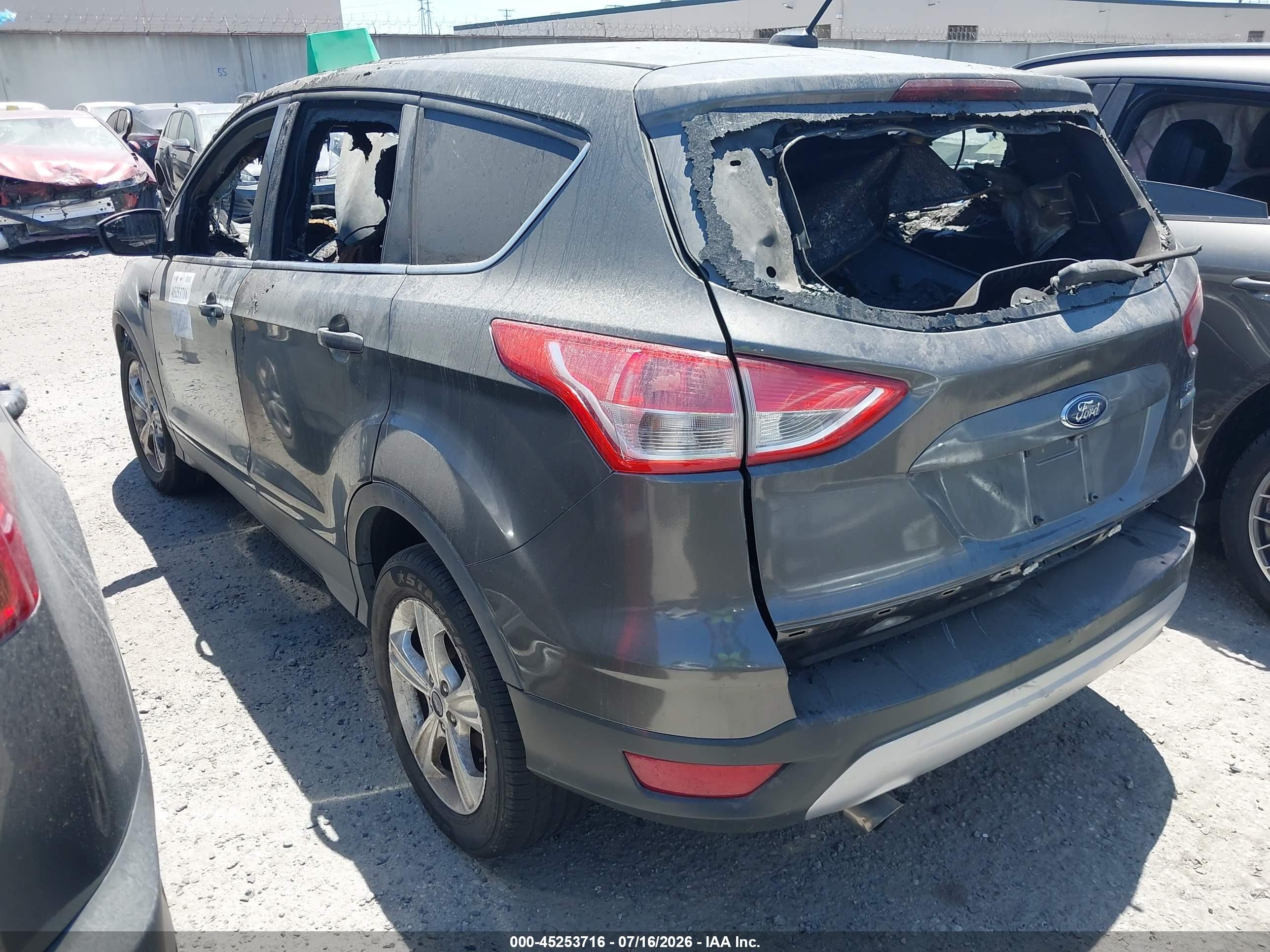 2015 Ford Escape Se Gray vin: 1FMCU0GX1FUB97651