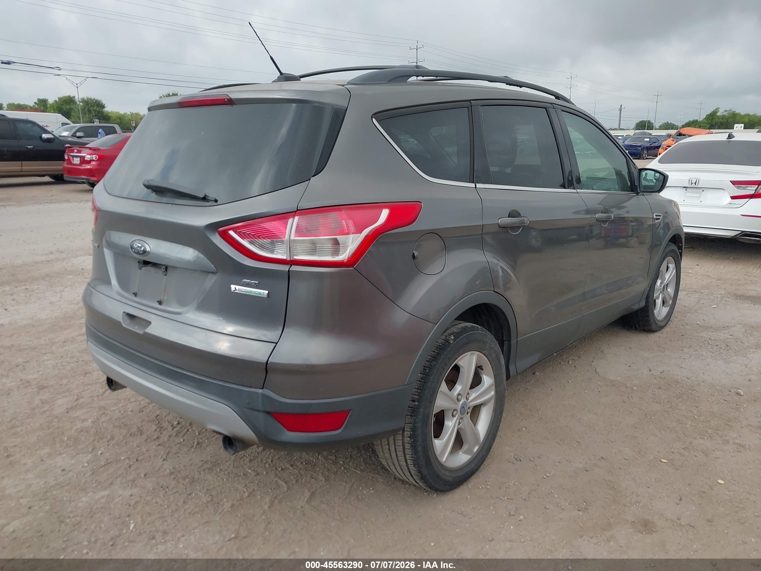 2013 Ford Escape Se Gray vin: 1FMCU0GX2DUA39882