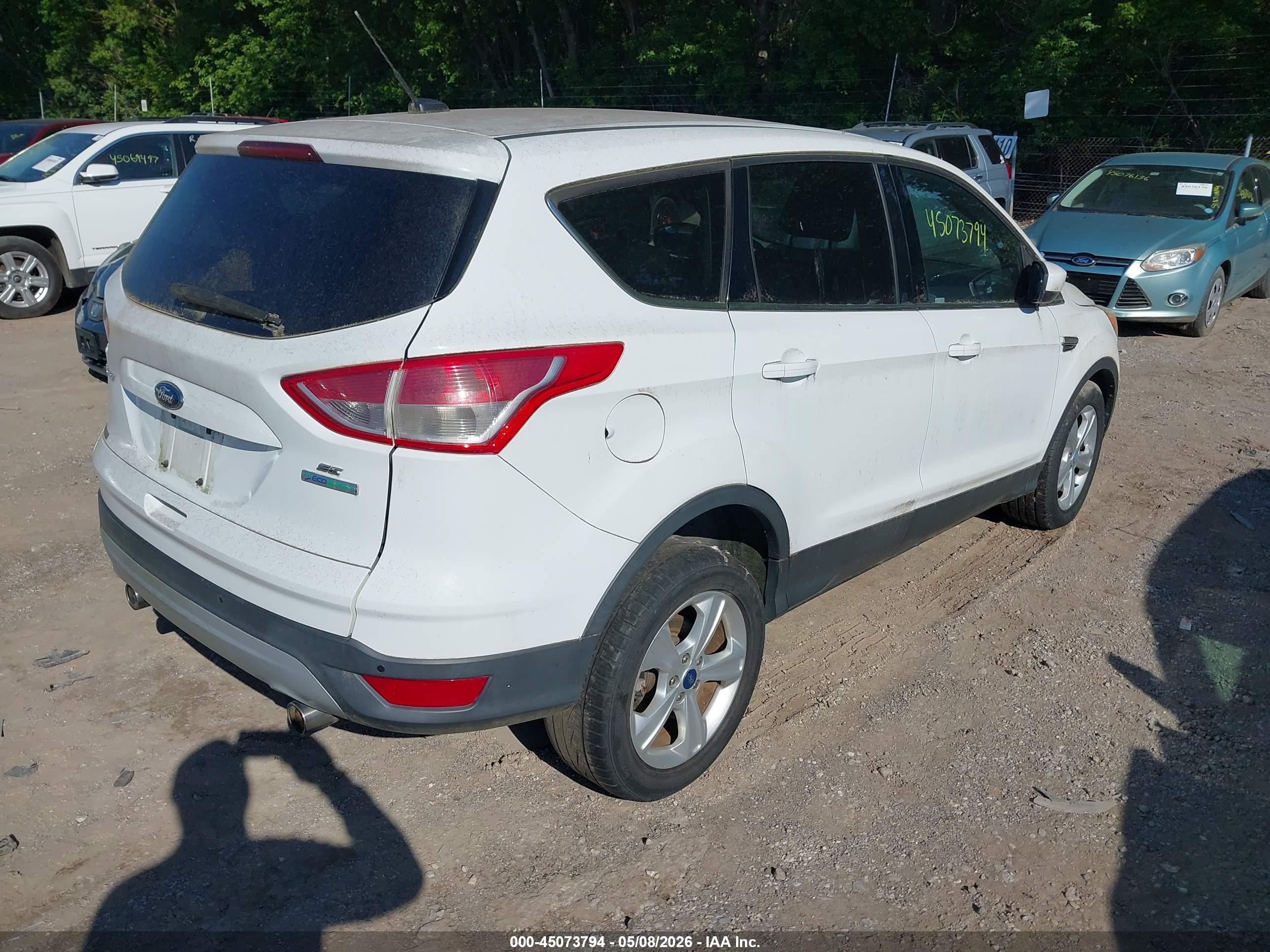 2013 Ford Escape Se Белый vin: 1FMCU0GX2DUA74180