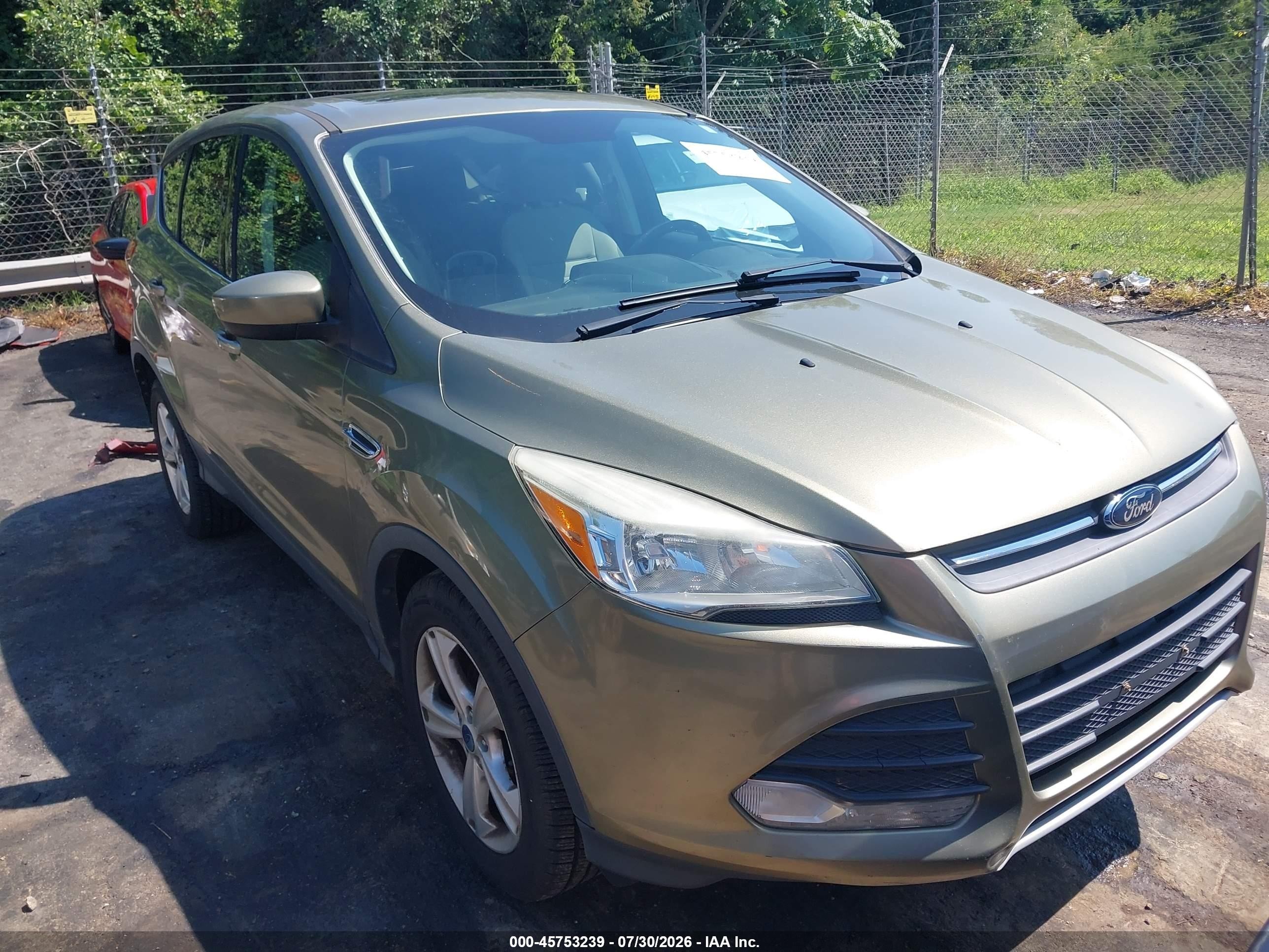 2013 Ford Escape Se Green vin: 1FMCU0GX2DUB51596