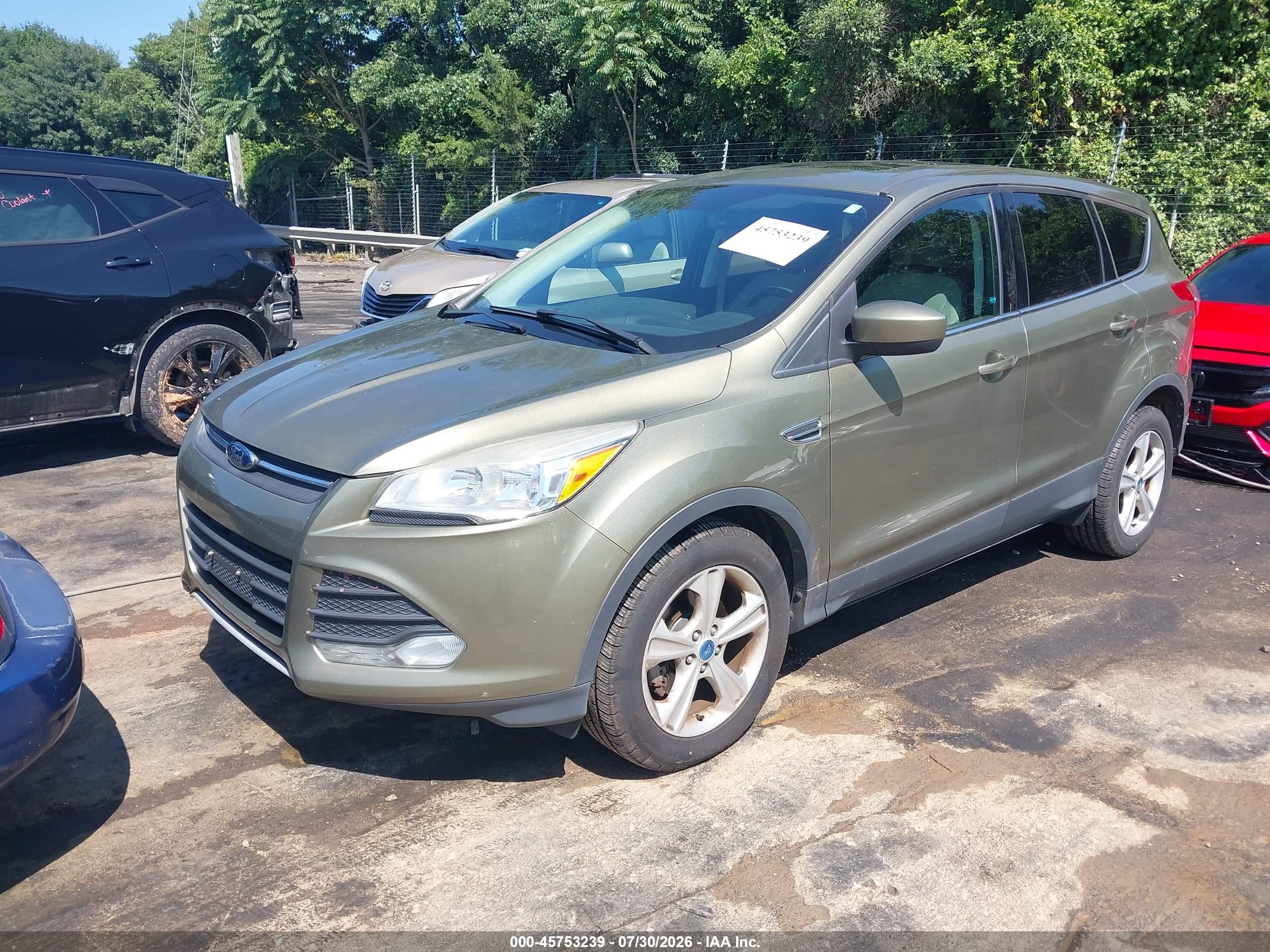 2013 Ford Escape Se Green vin: 1FMCU0GX2DUB51596