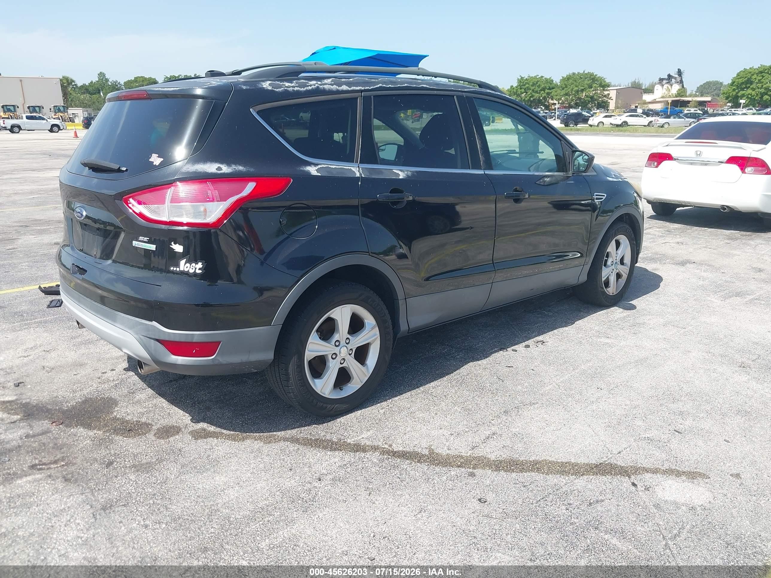 2013 Ford Escape Se Черный vin: 1FMCU0GX2DUB90981