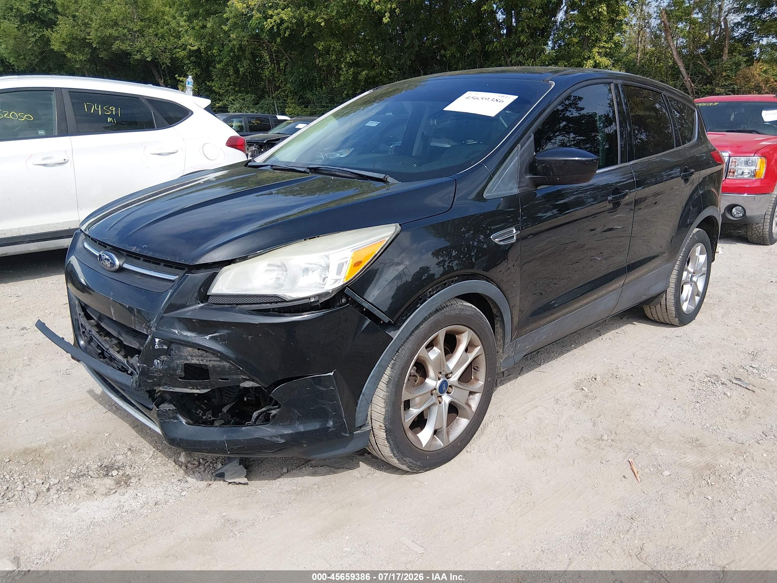 2013 Ford Escape Se Black vin: 1FMCU0GX2DUC99666