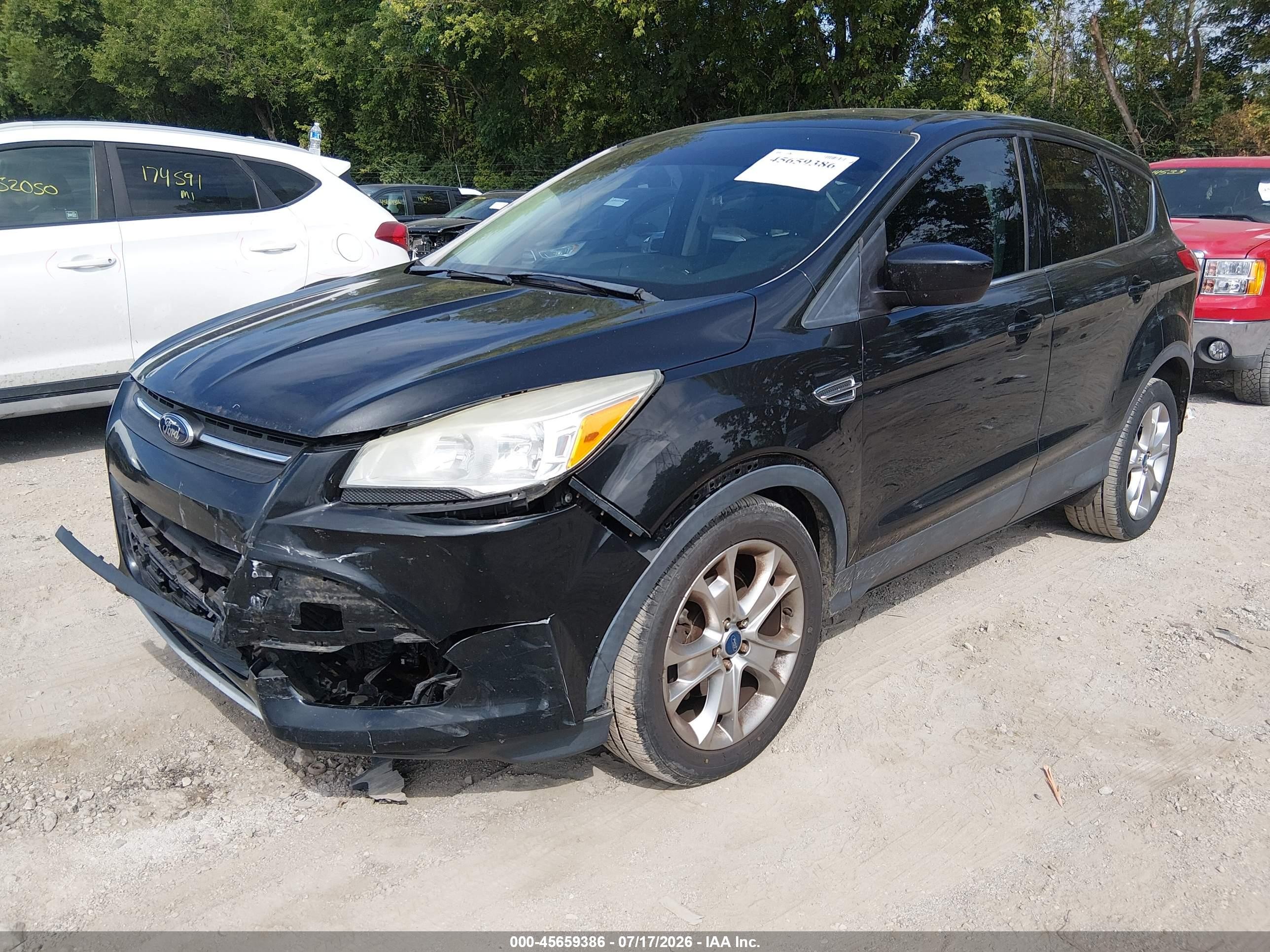 2013 Ford Escape Se Black vin: 1FMCU0GX2DUC99666