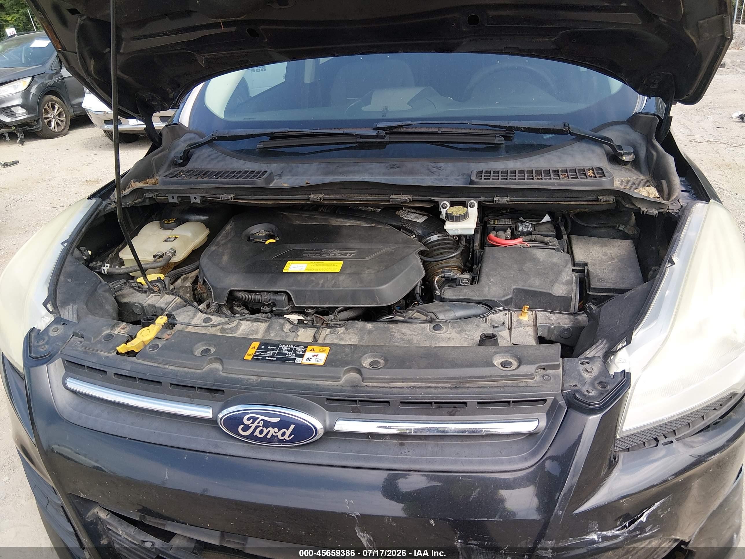 2013 Ford Escape Se Black vin: 1FMCU0GX2DUC99666