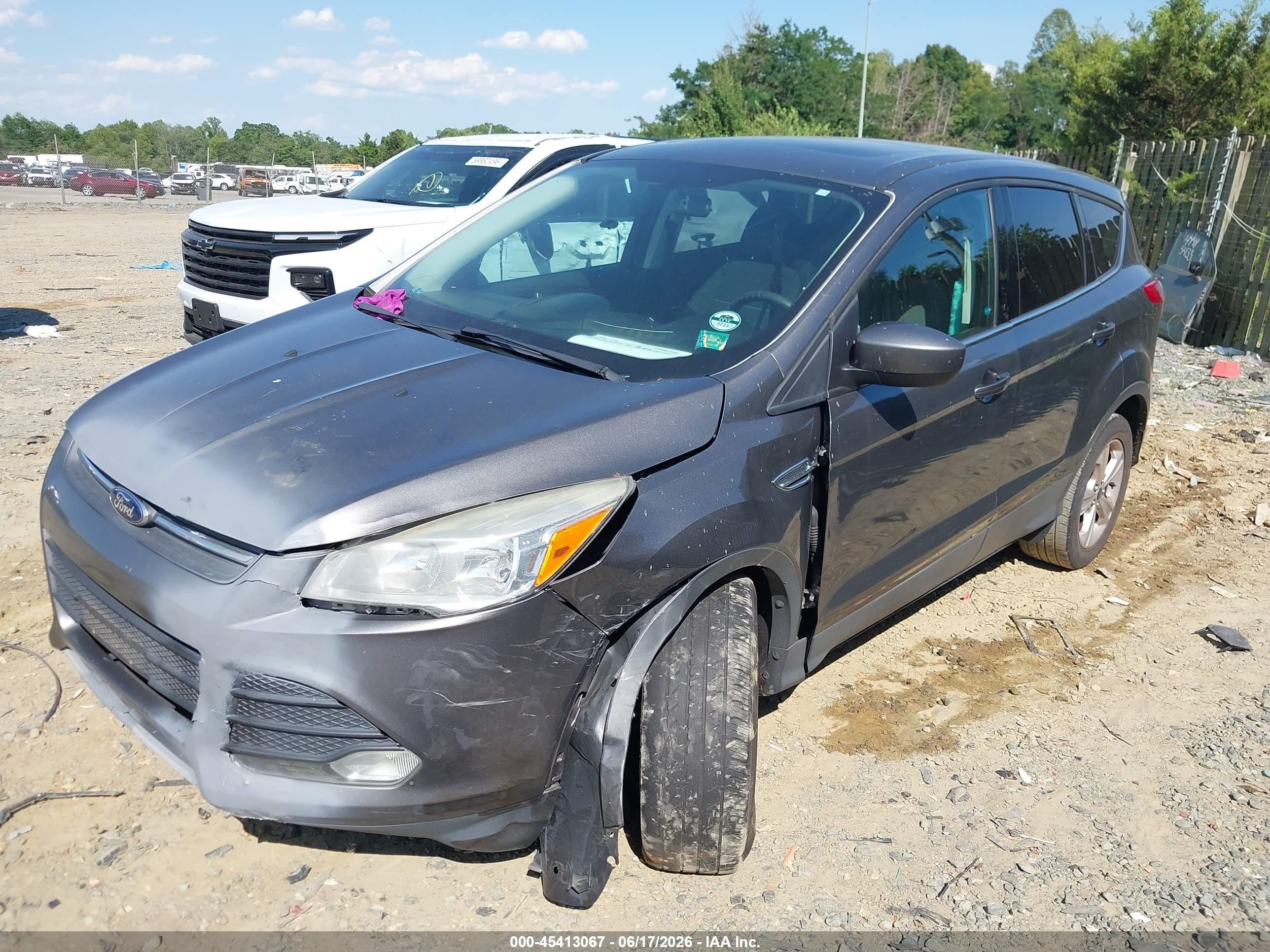 2013 Ford Escape Se Gray vin: 1FMCU0GX2DUD00380