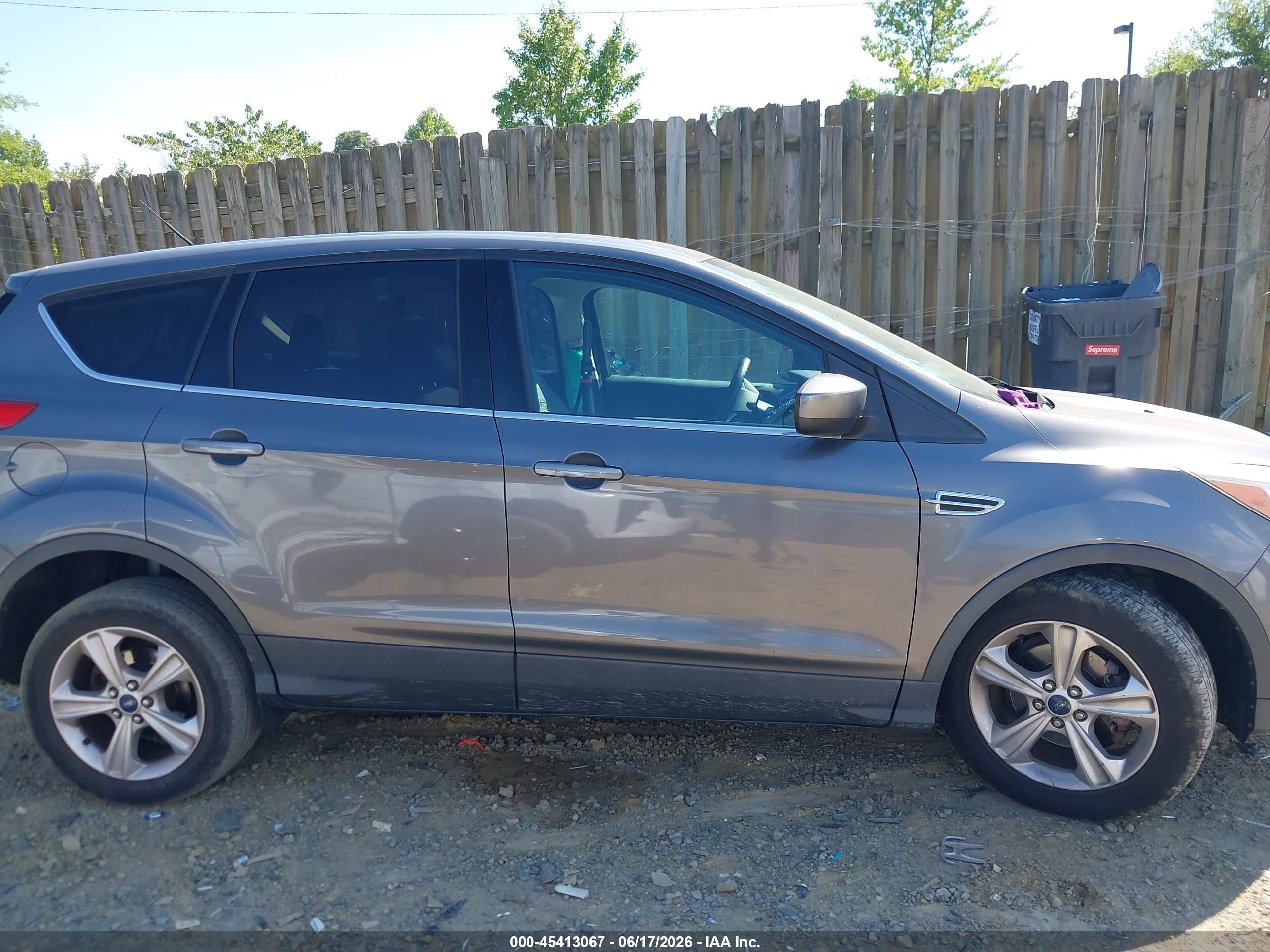 2013 Ford Escape Se Gray vin: 1FMCU0GX2DUD00380