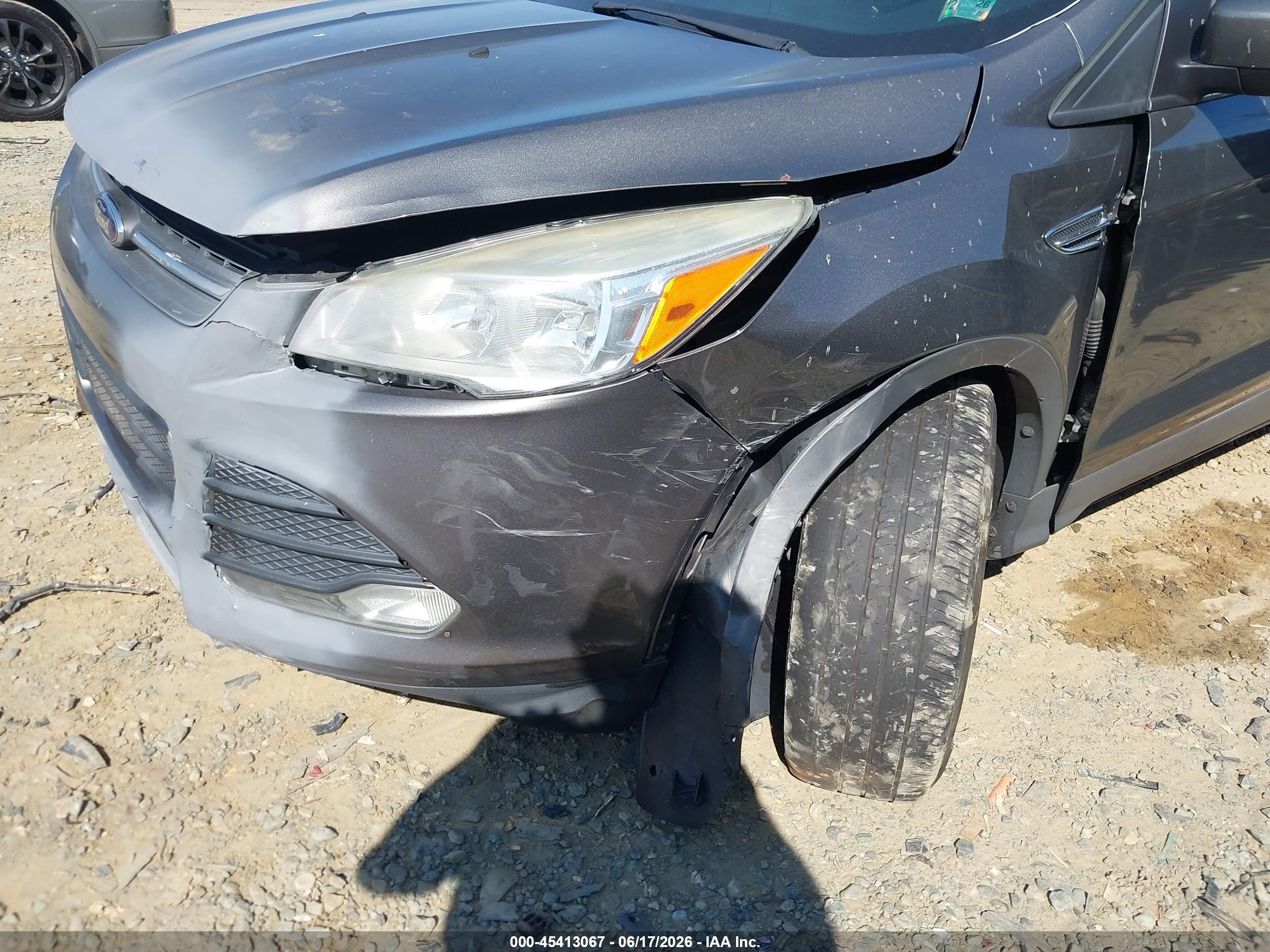 2013 Ford Escape Se Gray vin: 1FMCU0GX2DUD00380