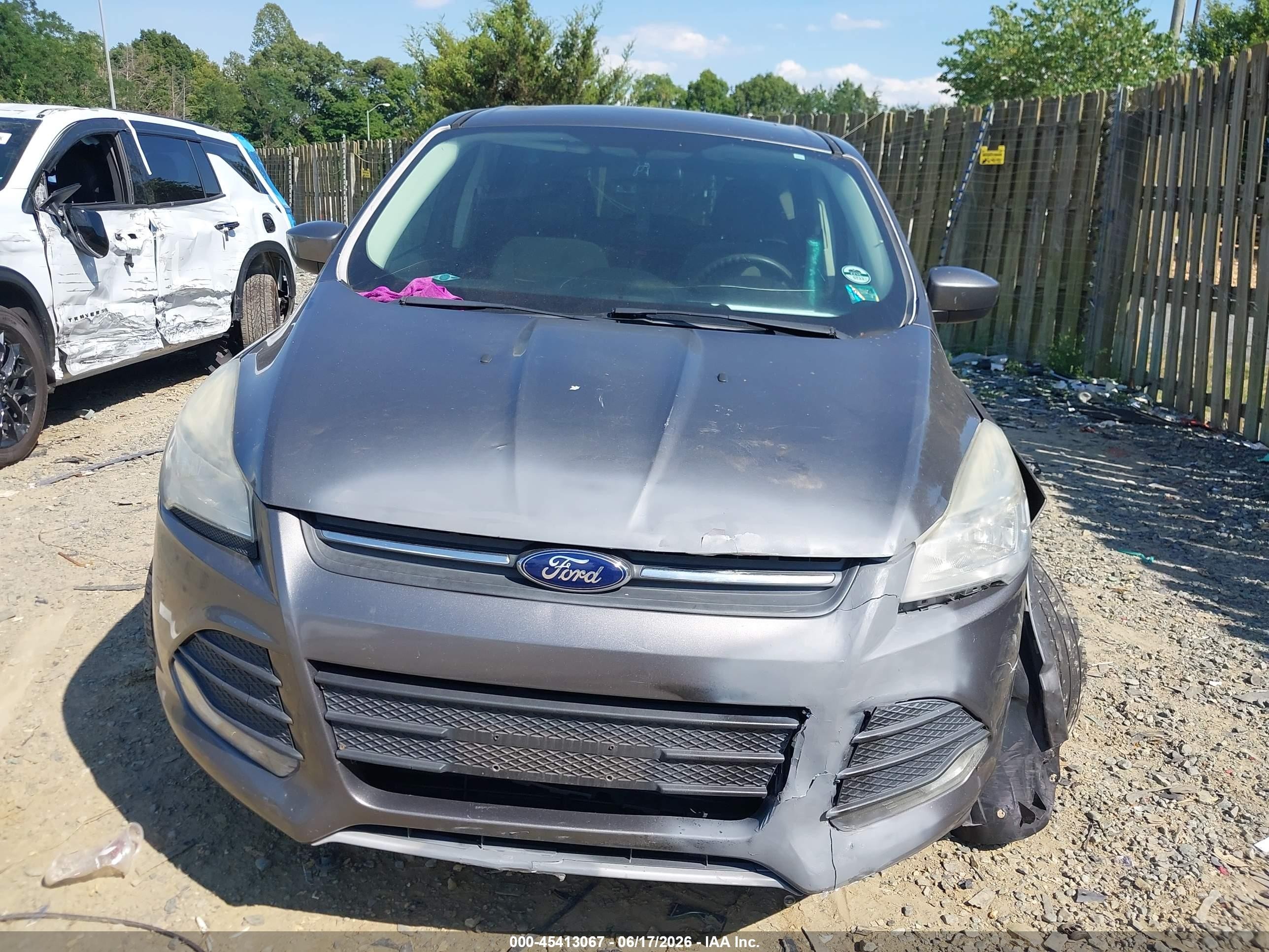 2013 Ford Escape Se Gray vin: 1FMCU0GX2DUD00380