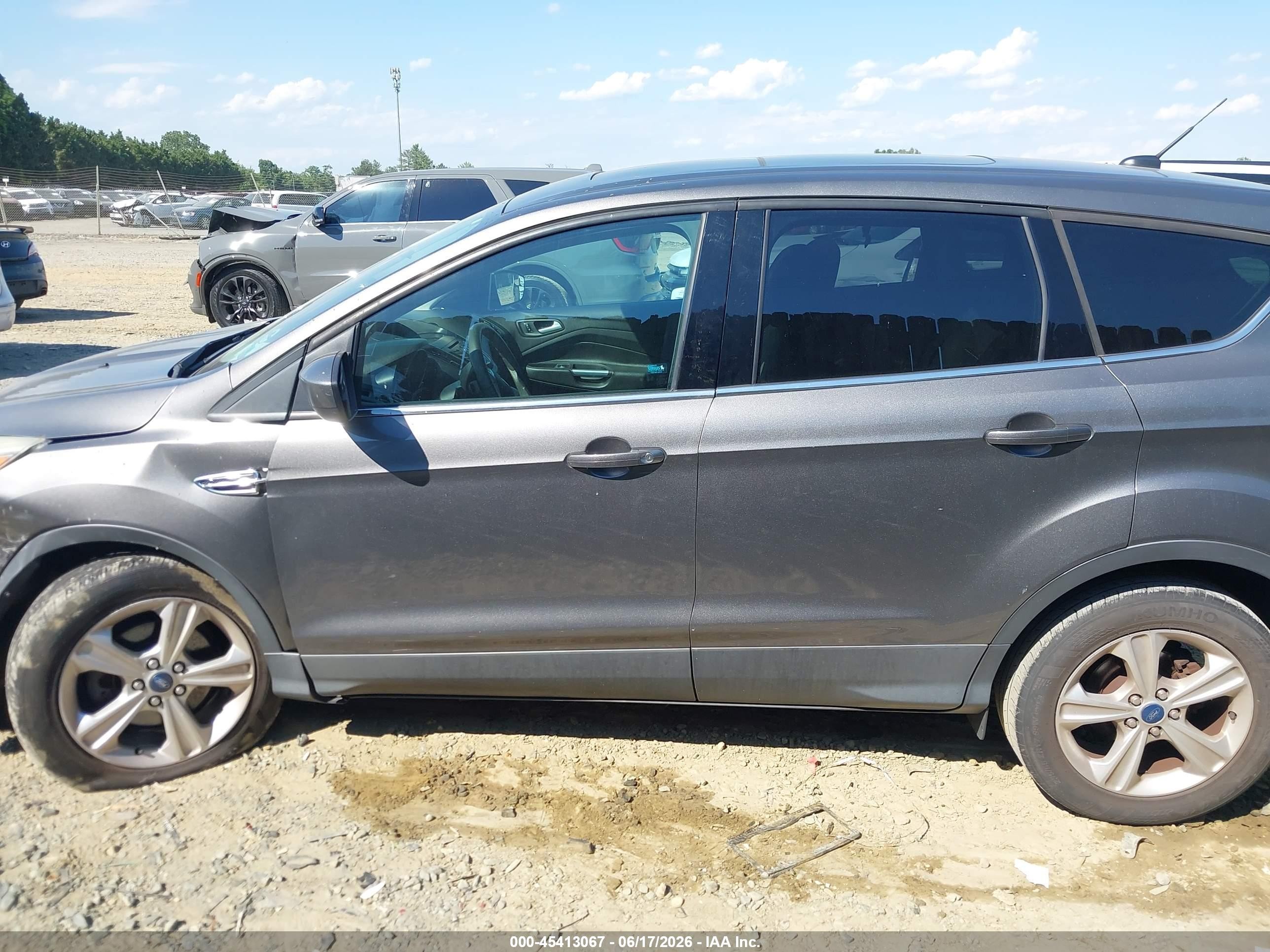 2013 Ford Escape Se Gray vin: 1FMCU0GX2DUD00380